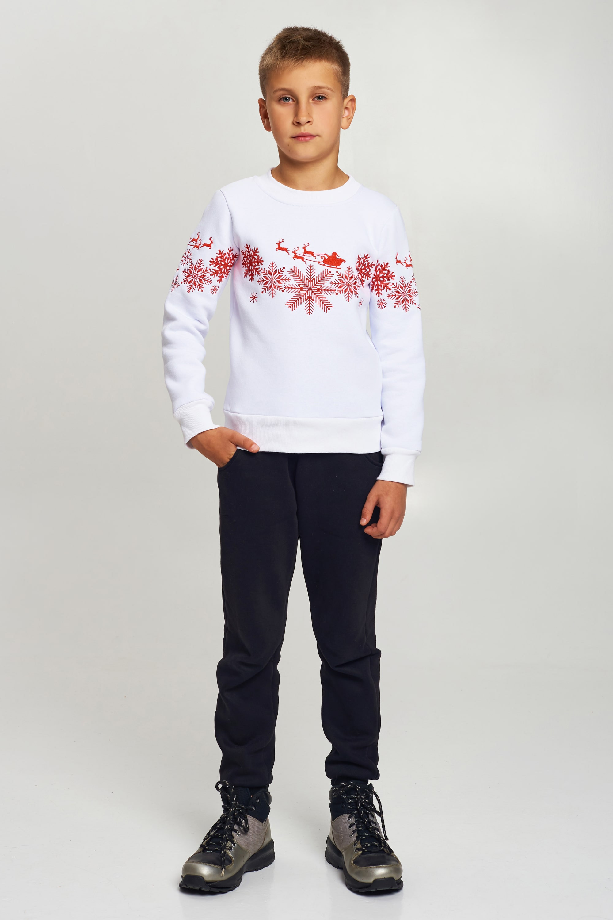 Christmas sweatshirt for a boy White | 80