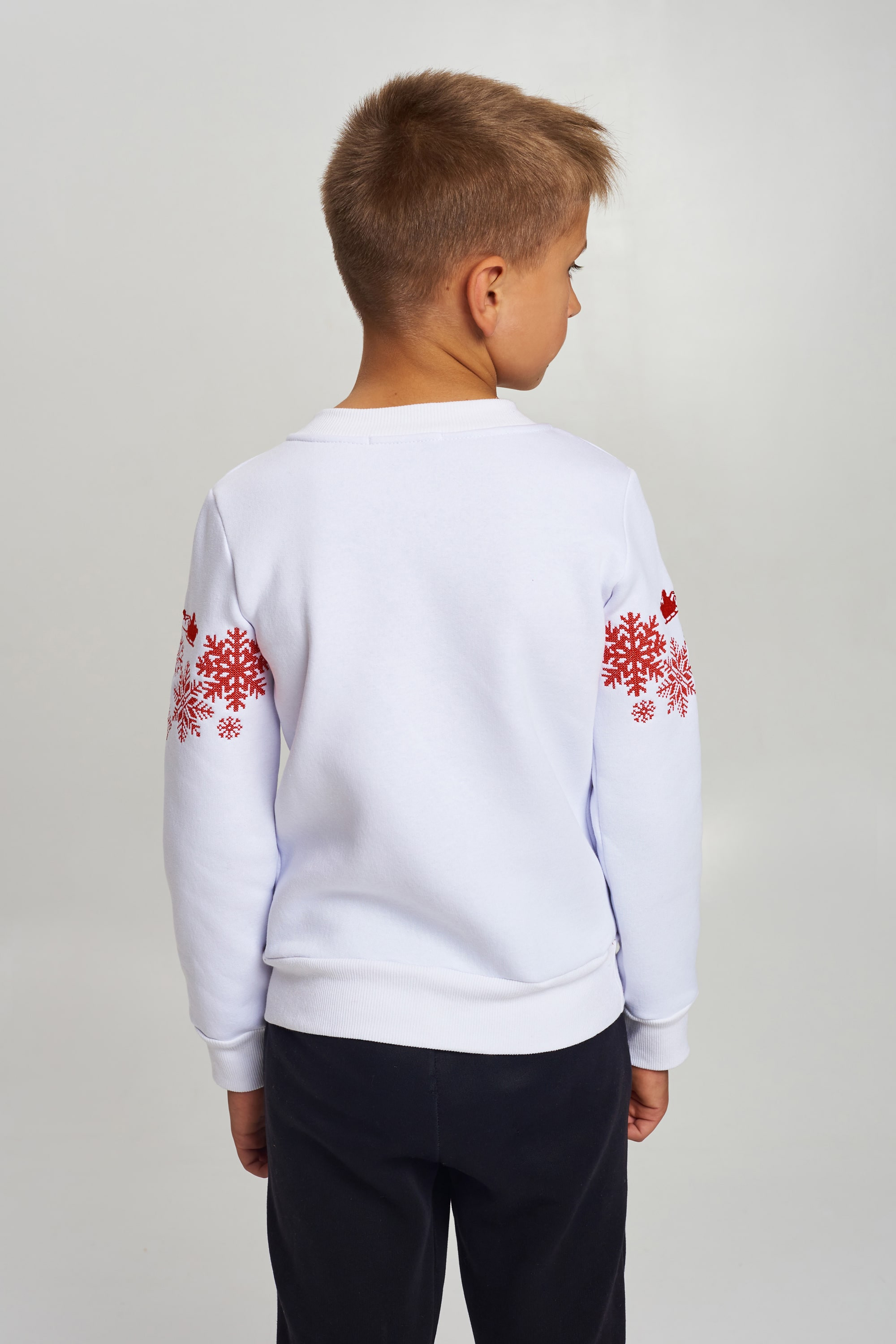 Christmas sweatshirt for a boy White