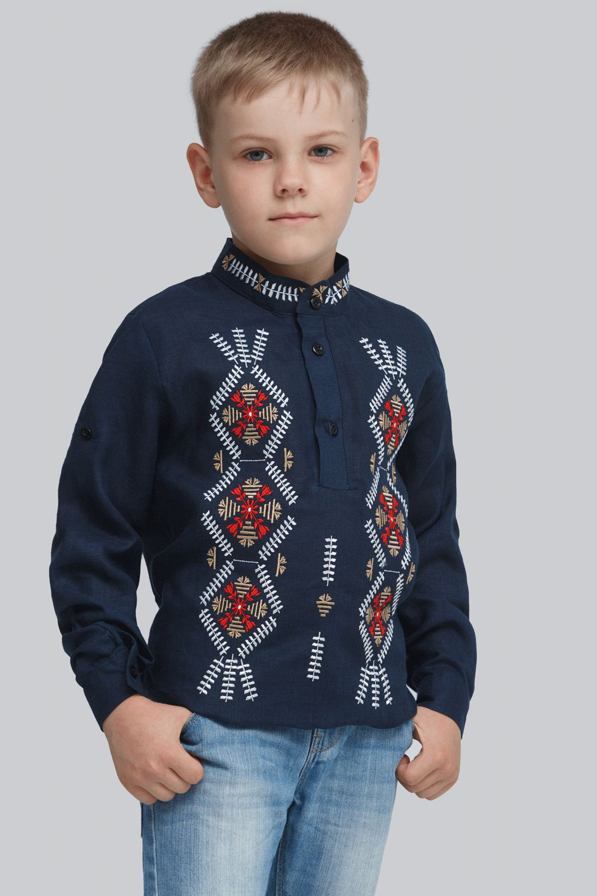 Children's embroidery for the boy Trinity Blue | 110
