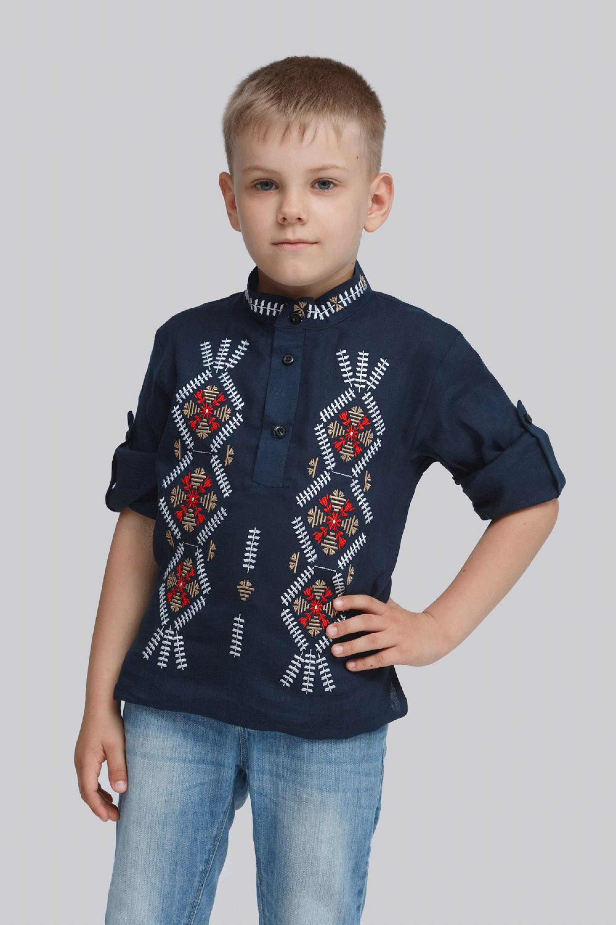 Children's embroidery for the boy Trinity Blue | 110
