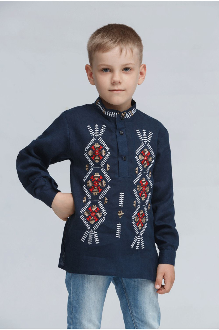 Children's embroidery for the boy Trinity Blue | 110