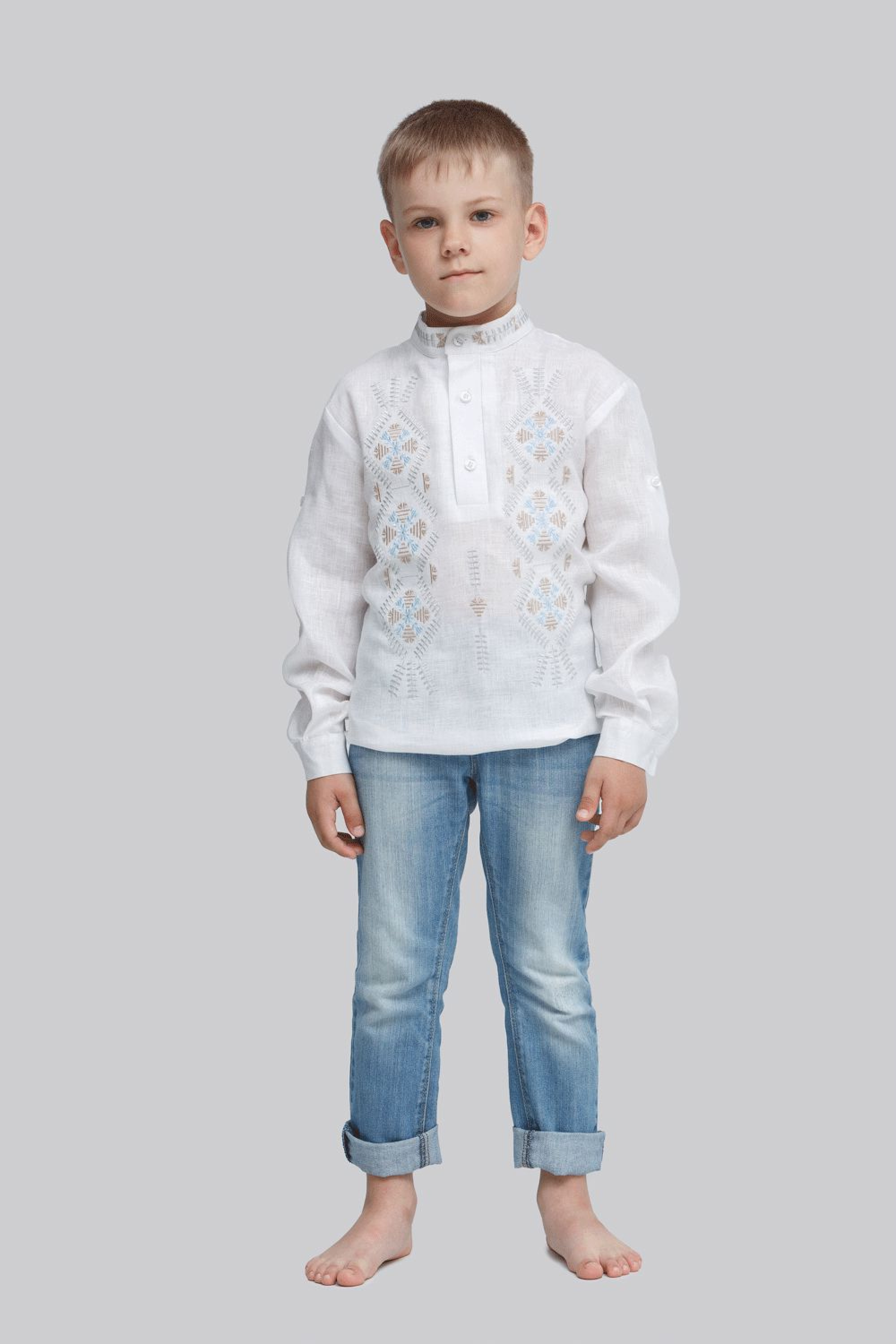 Children's embroidery for the boy Trinity White | 110