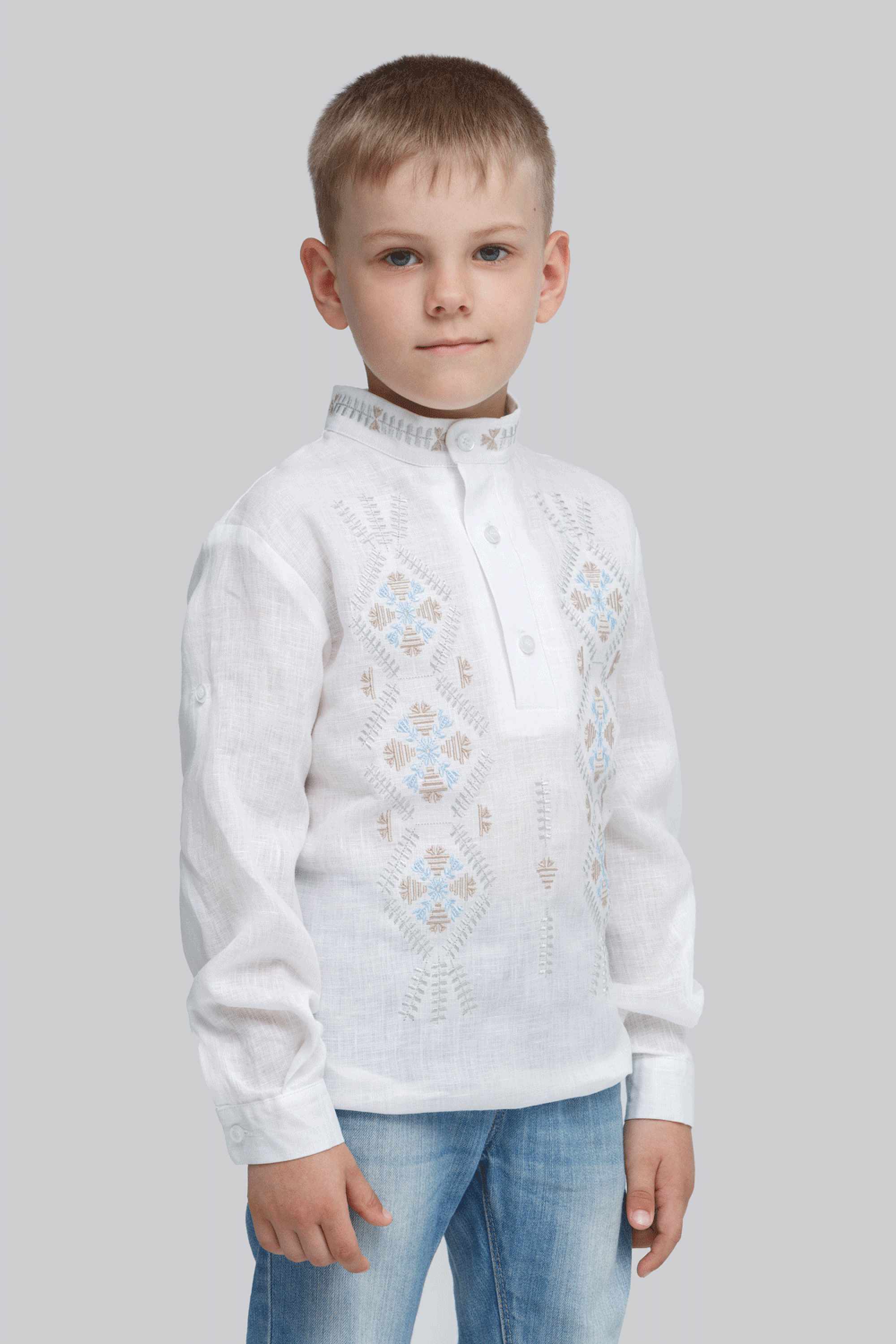 Children's embroidery for the boy Trinity White | 110