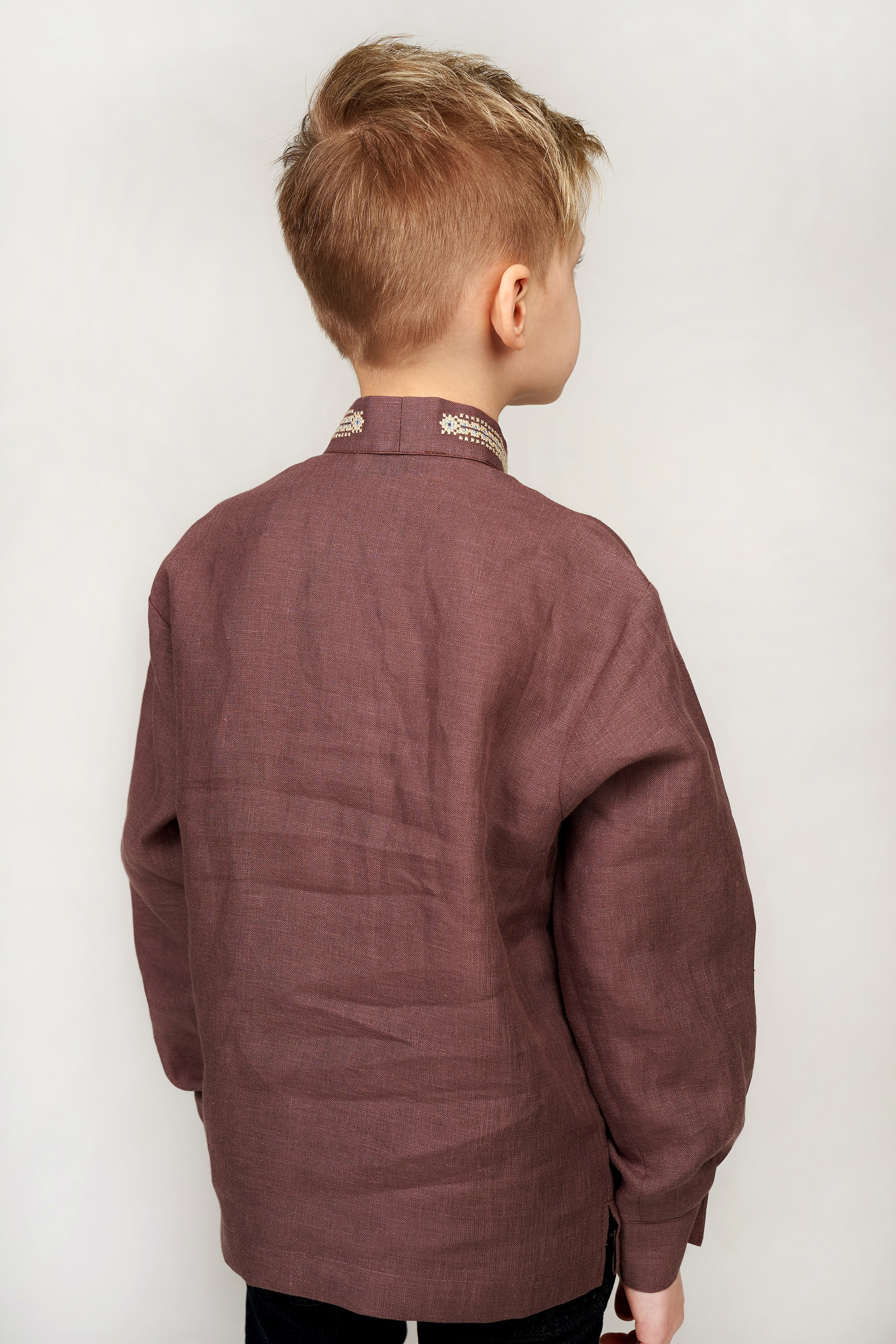 Children's embroidery for a boy coffee