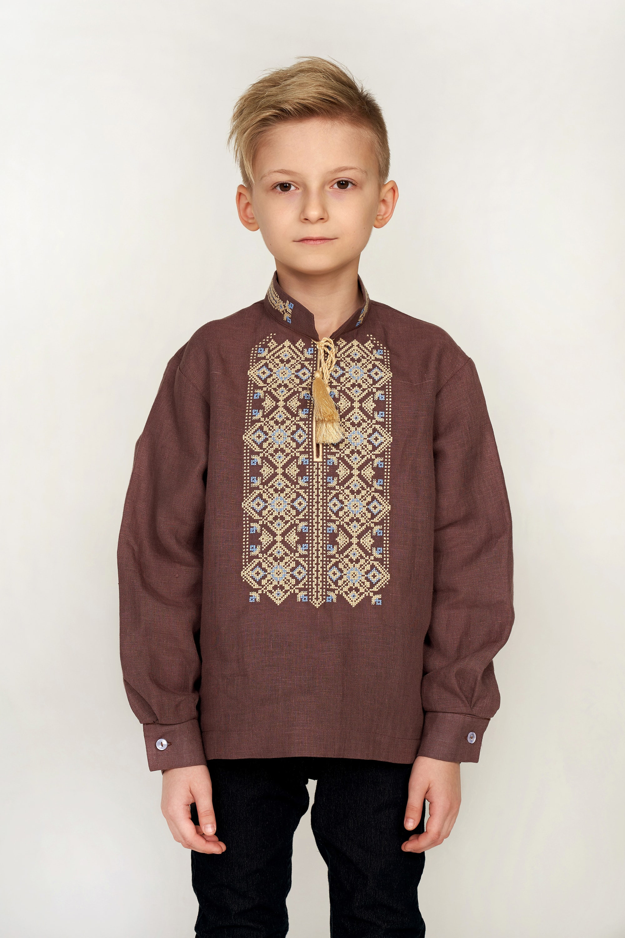 Children's embroidery for a boy coffee