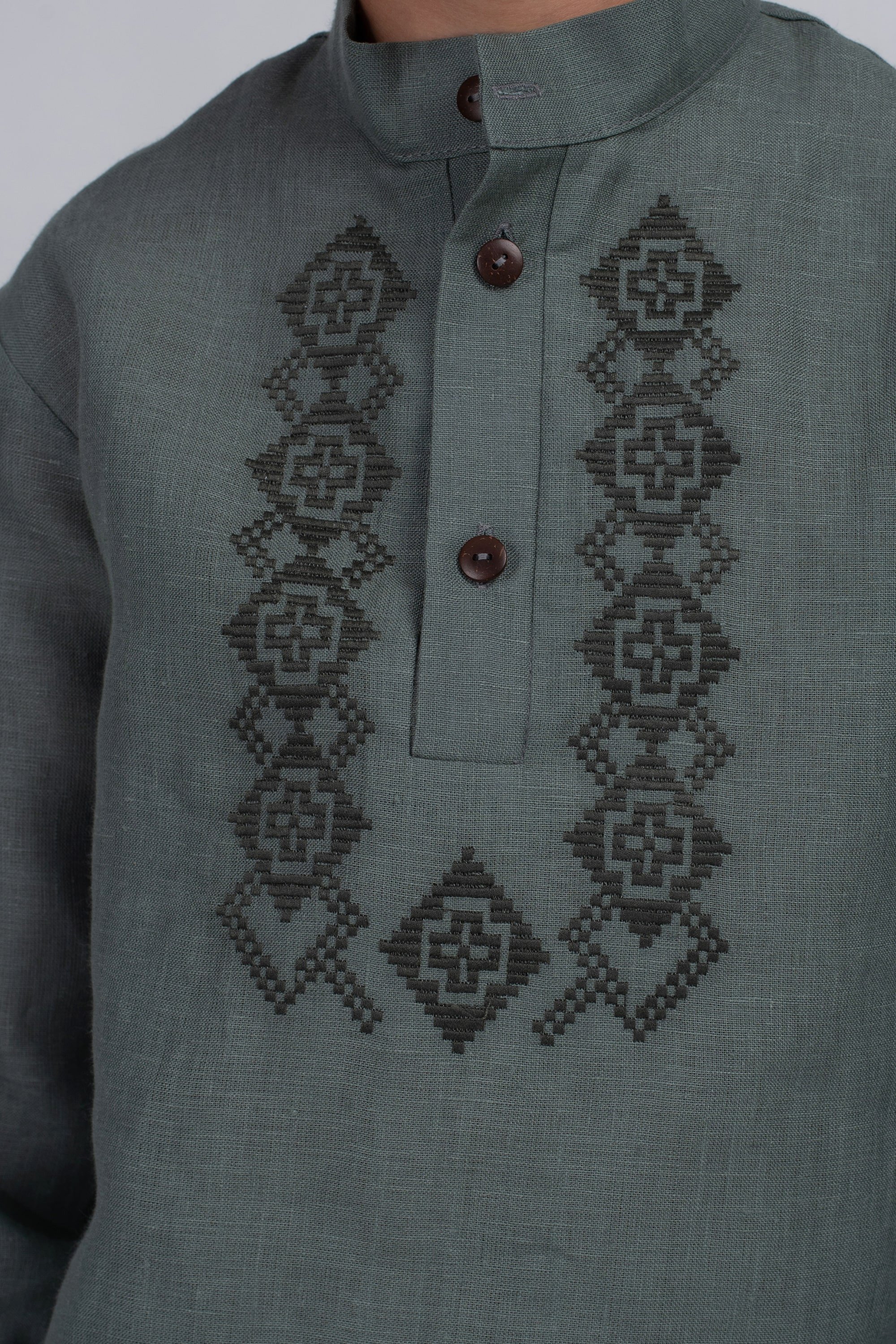 Children's embroidery for a boy Khaki | 110