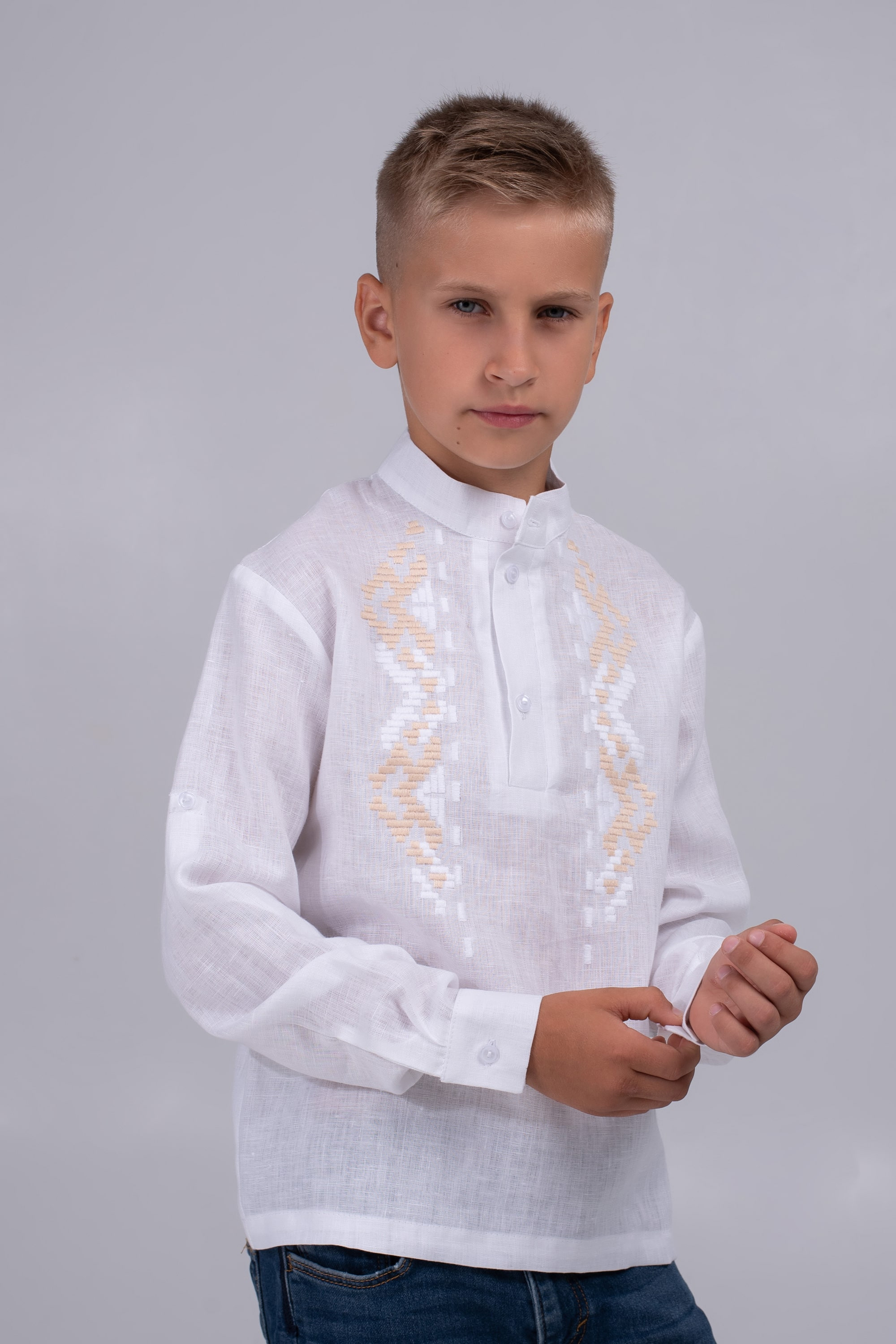 Дитяча вишиванка для хлопчика white | 116