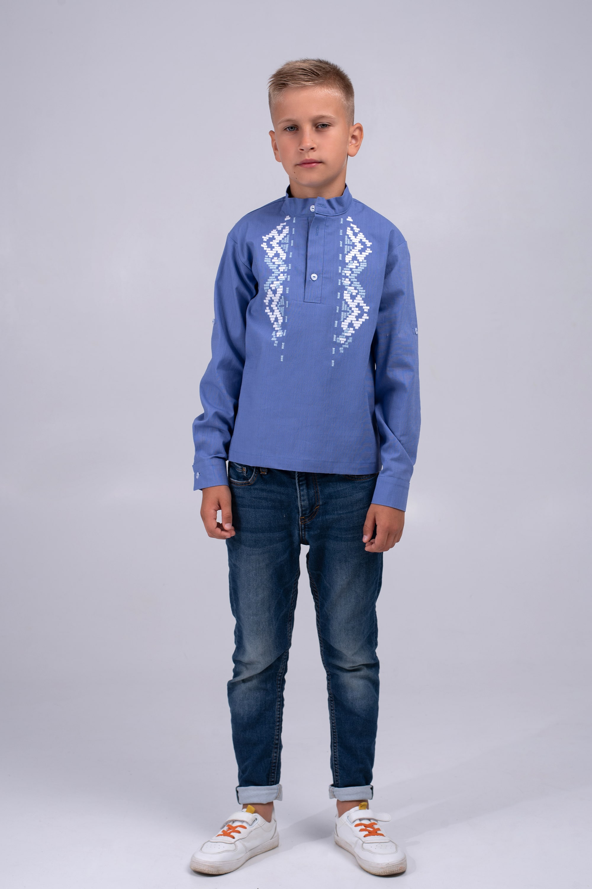 Children's embroider for a boy Blue Children's embroider for a boy Blue