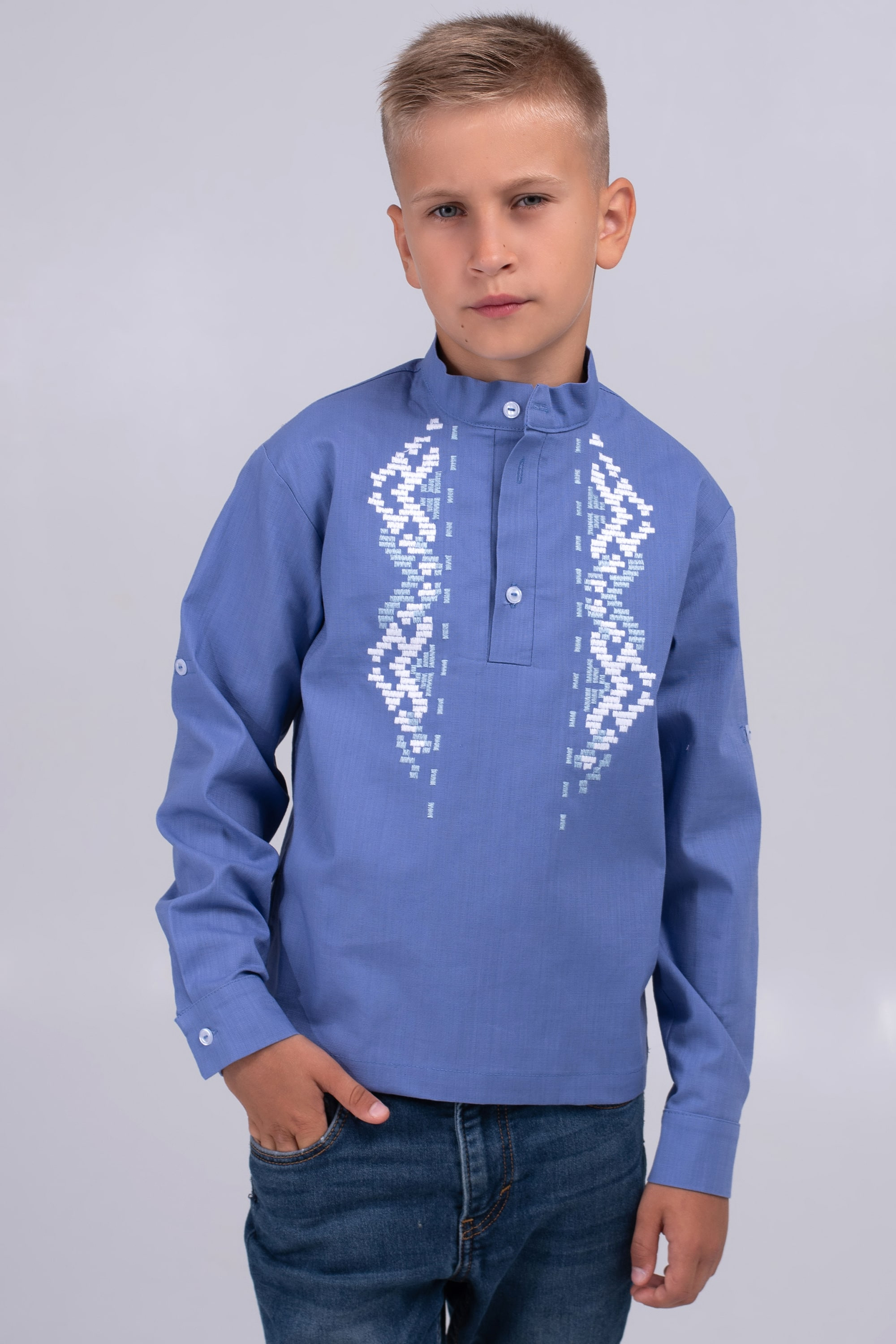 Children's embroider for a boy Blue Children's embroider for a boy Blue