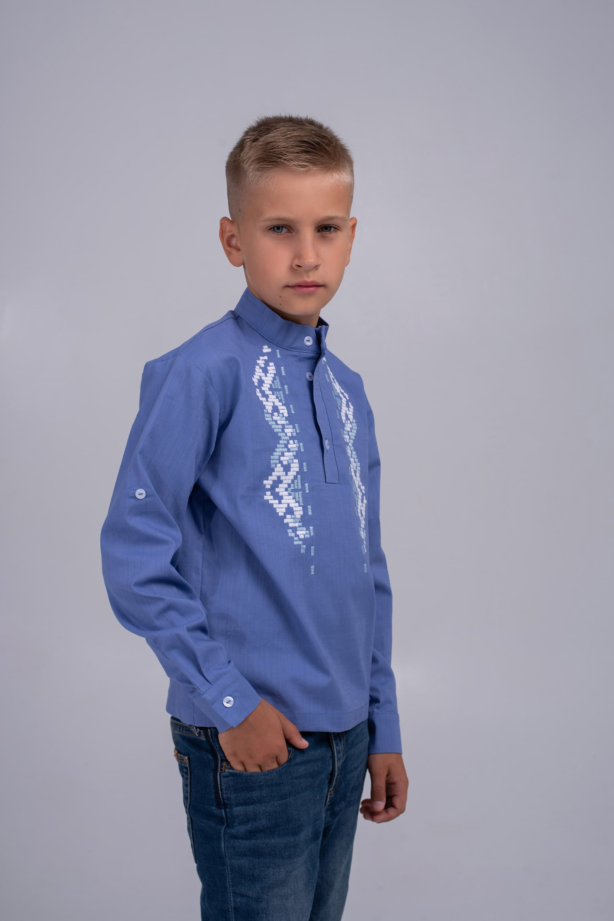 Children's embroider for a boy Blue Children's embroider for a boy Blue