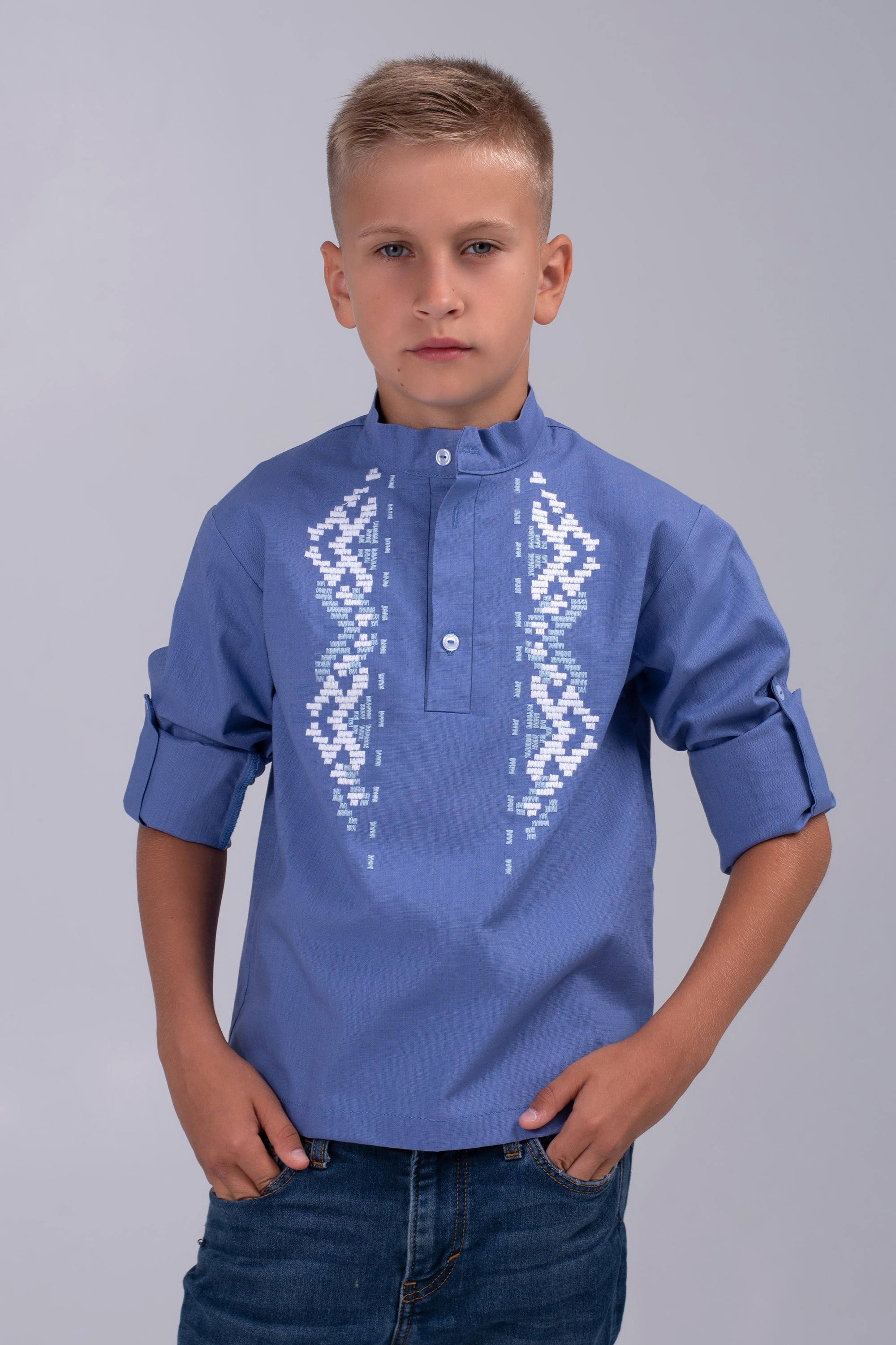 Children's embroider for a boy Blue Children's embroider for a boy Blue
