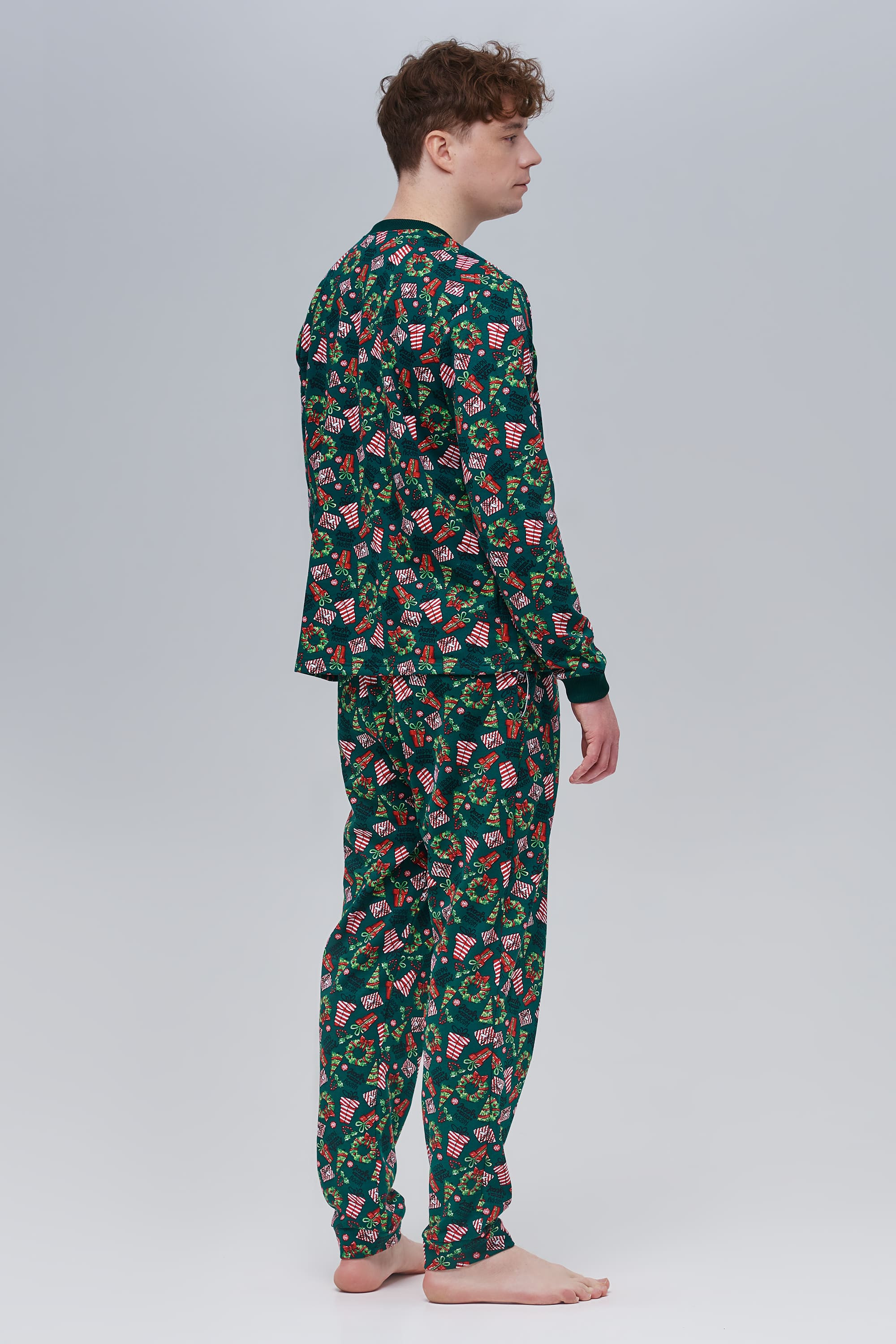 Men’s green Christmas pajama | S