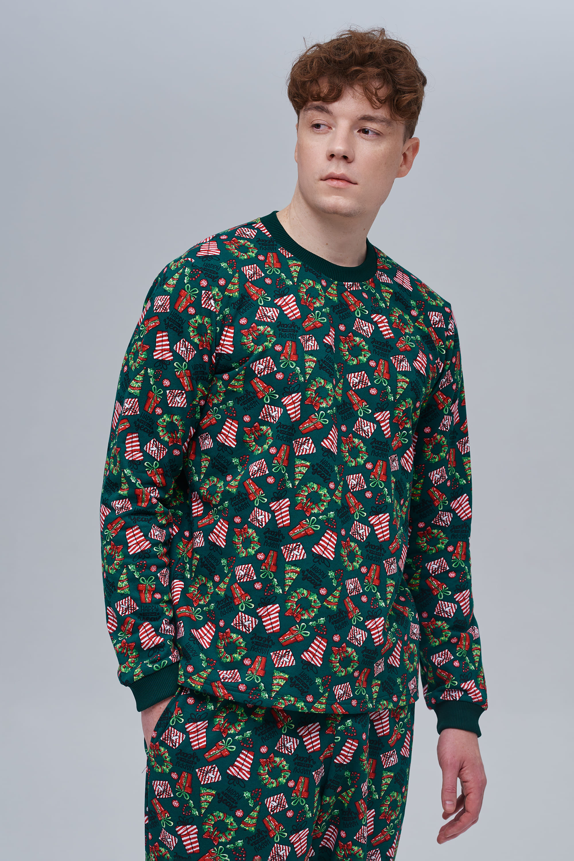 Men’s green Christmas pajama