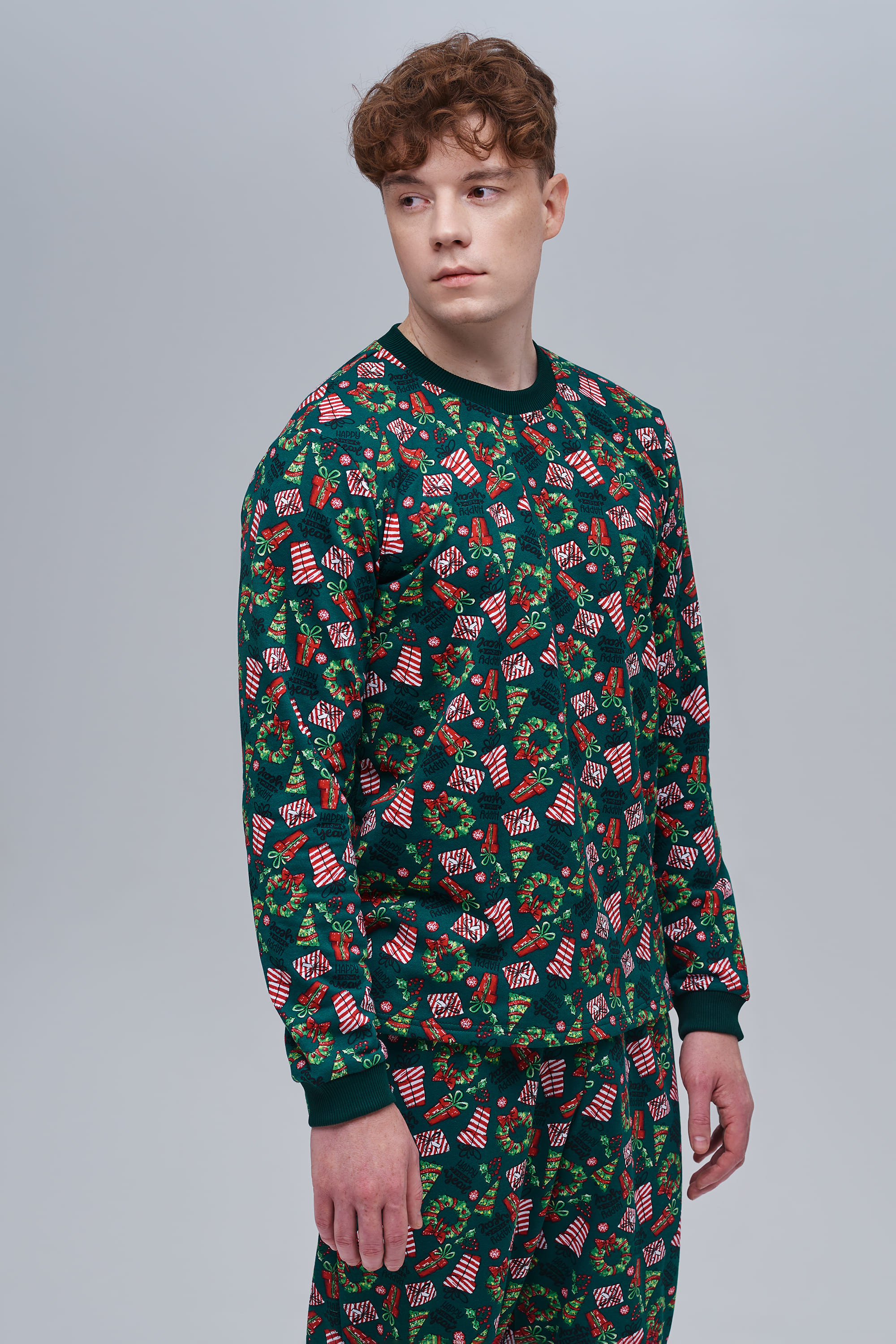 Men’s green Christmas pajama | S