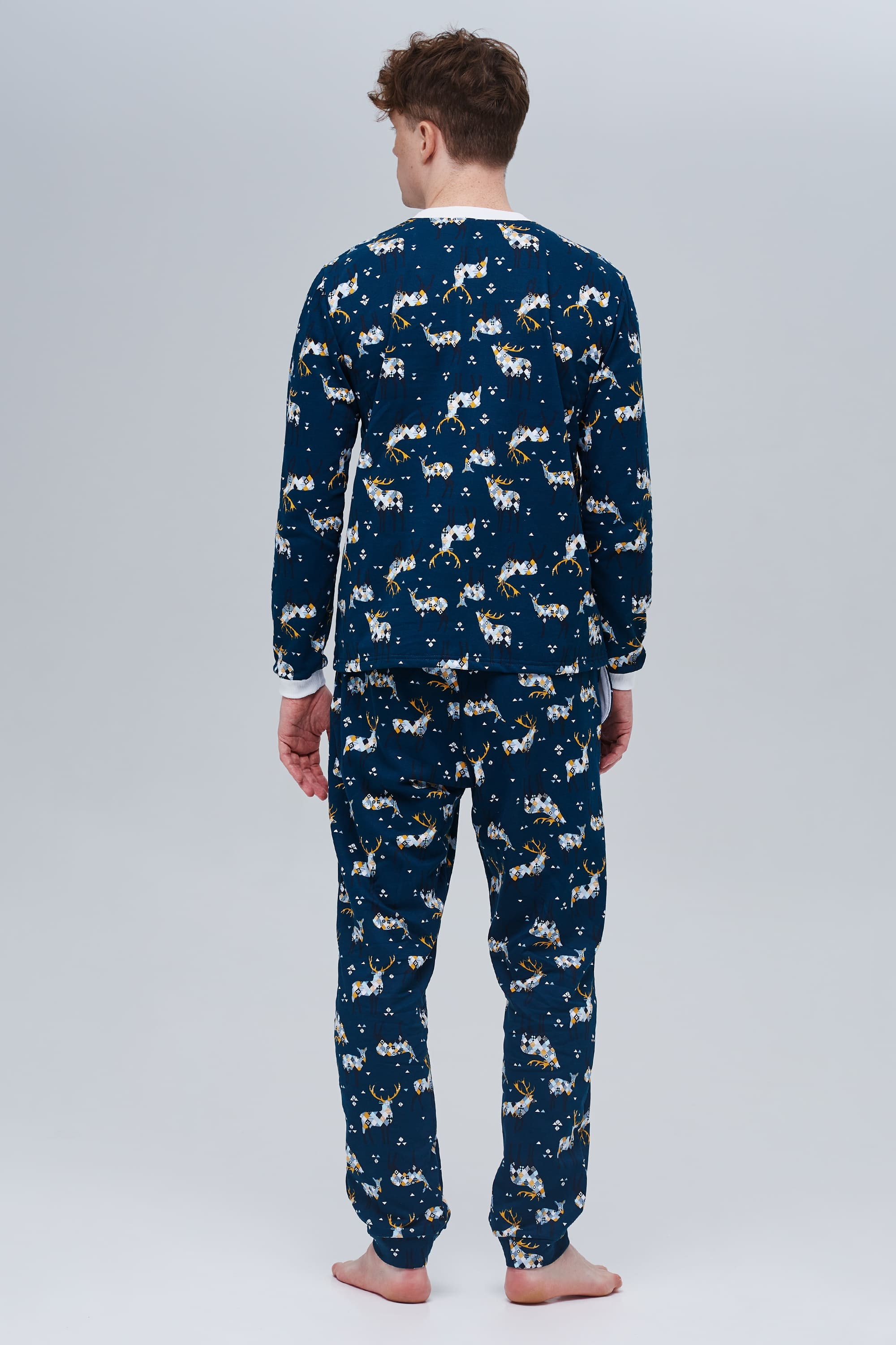 Men’s Christmas pajama set with reindeer | S