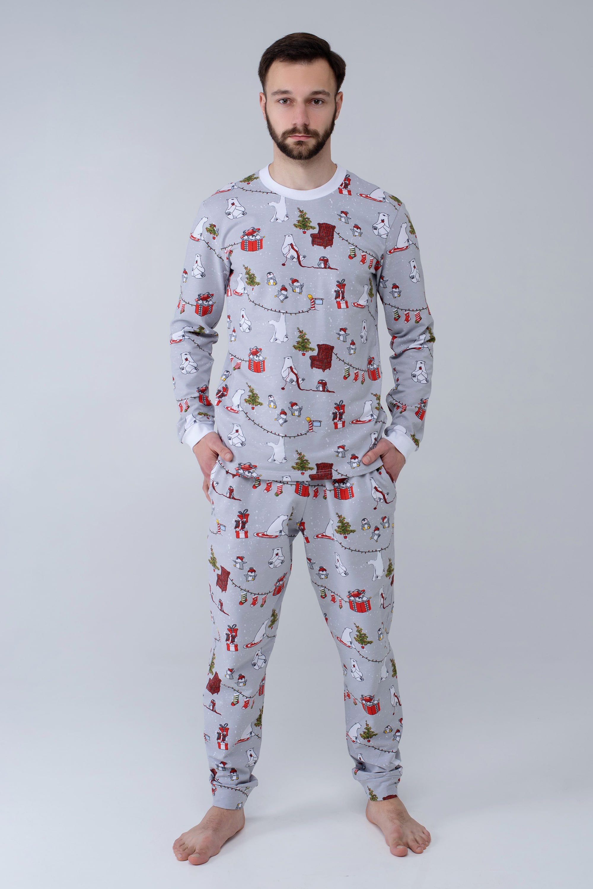 Pajama Men's White Bear