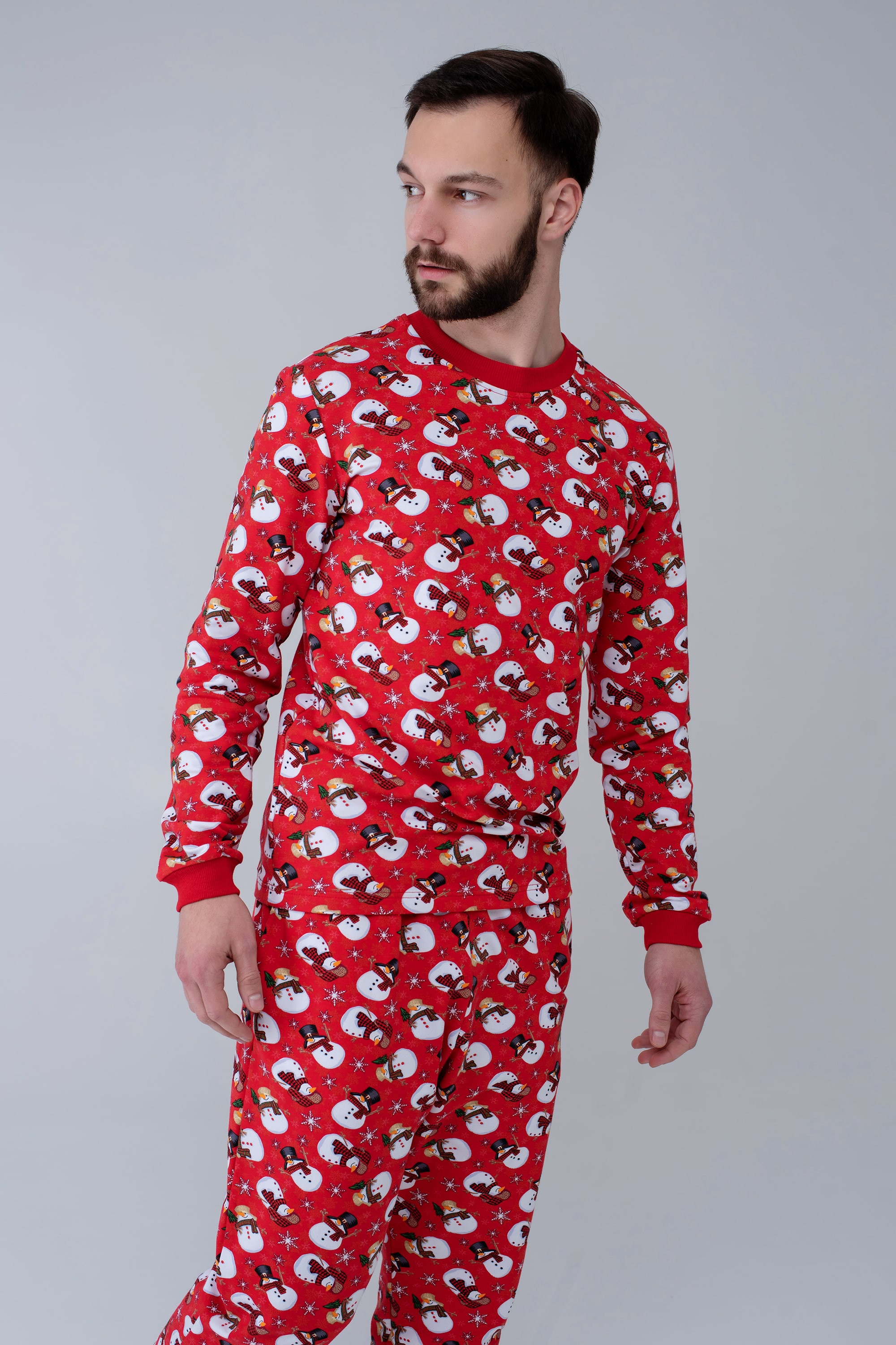 Men's warm New Year's pajamas Snowman