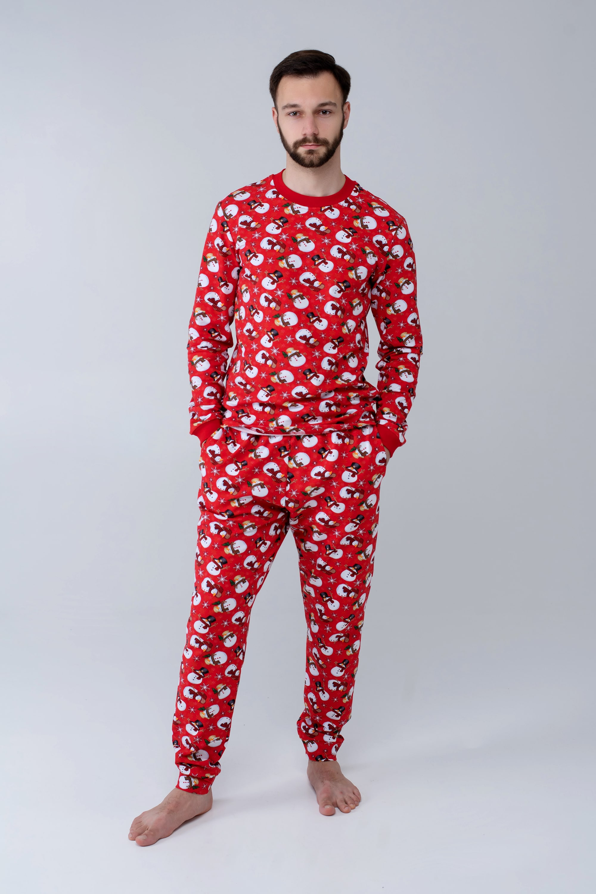 Men's warm New Year's pajamas Snowman