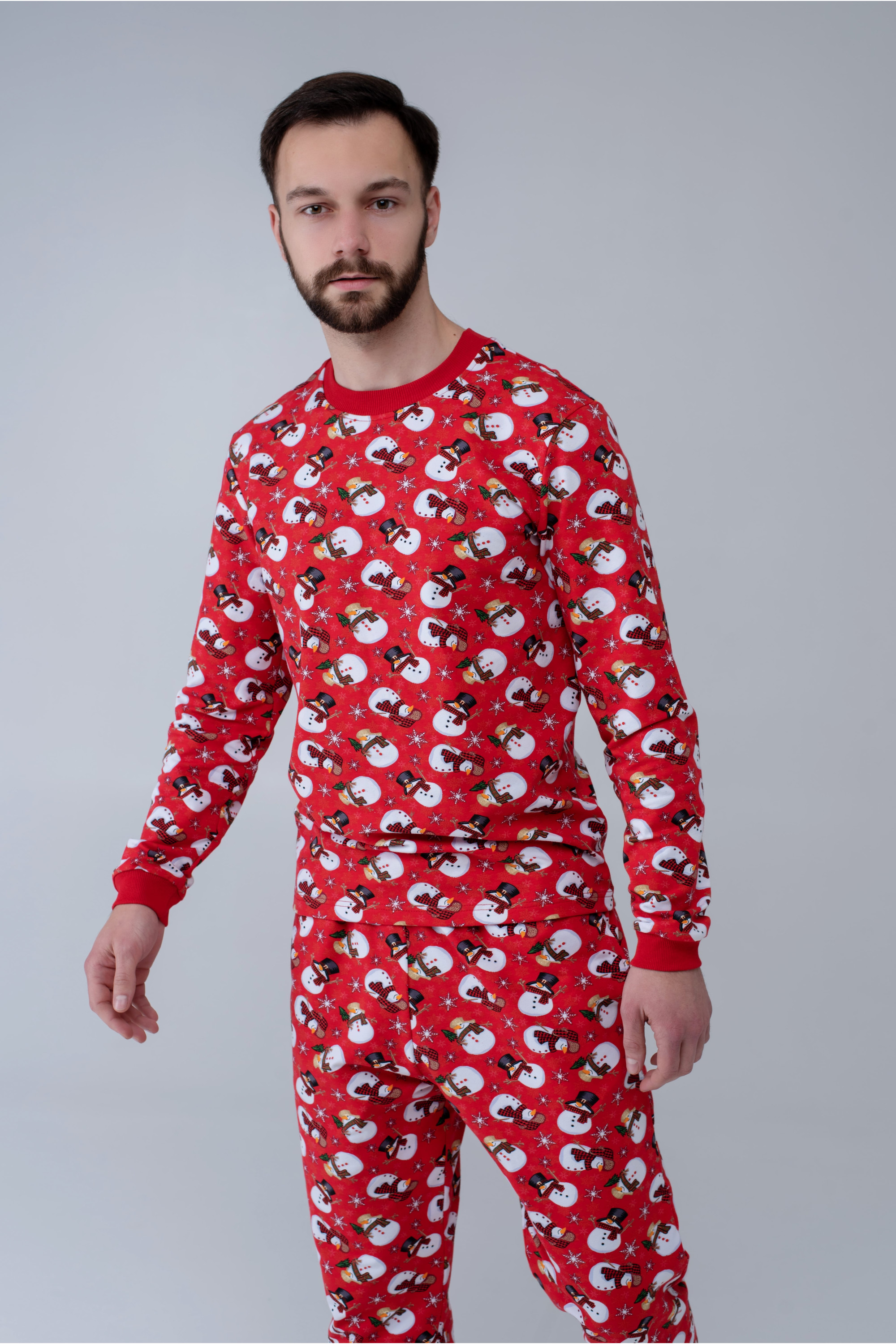 Men's warm New Year's pajamas Snowman