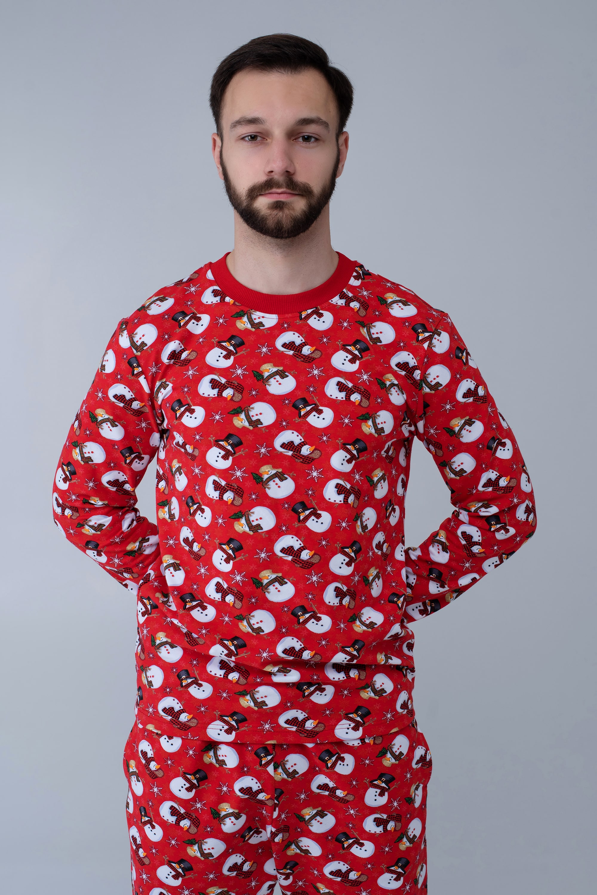 Men's warm New Year's pajamas Snowman