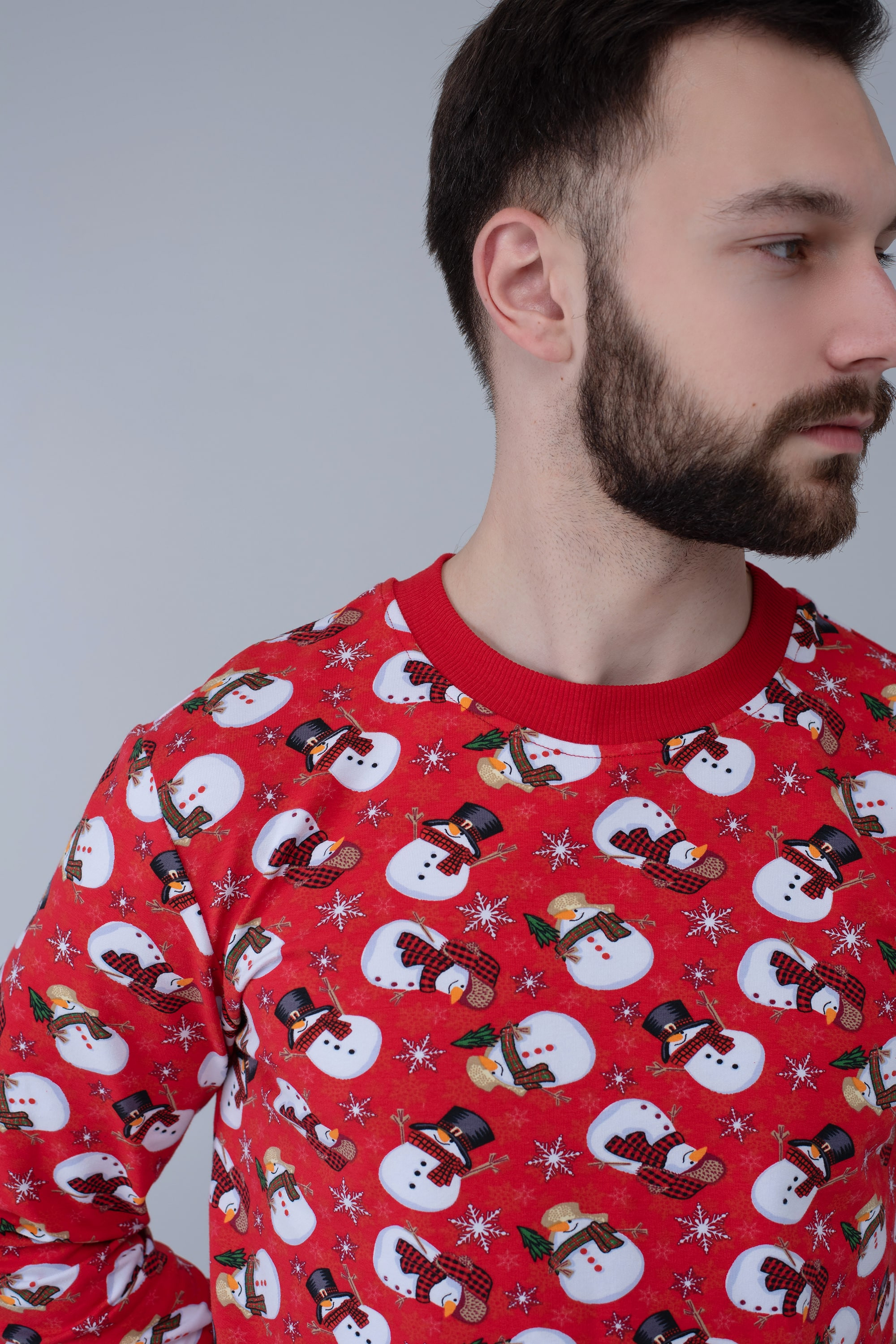 Men's warm New Year's pajamas Snowman