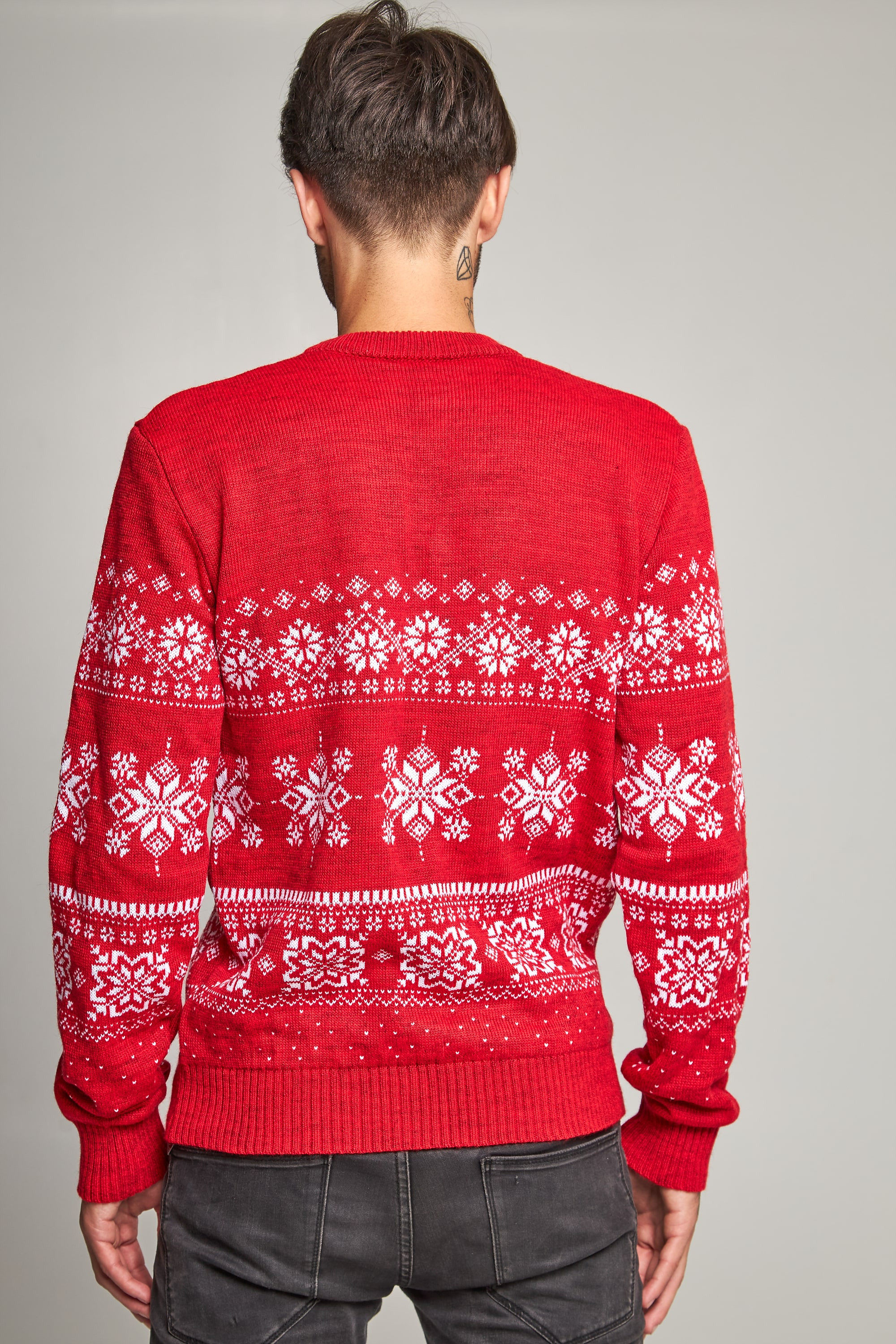 New Year's knitted sweater with deer 6 | S