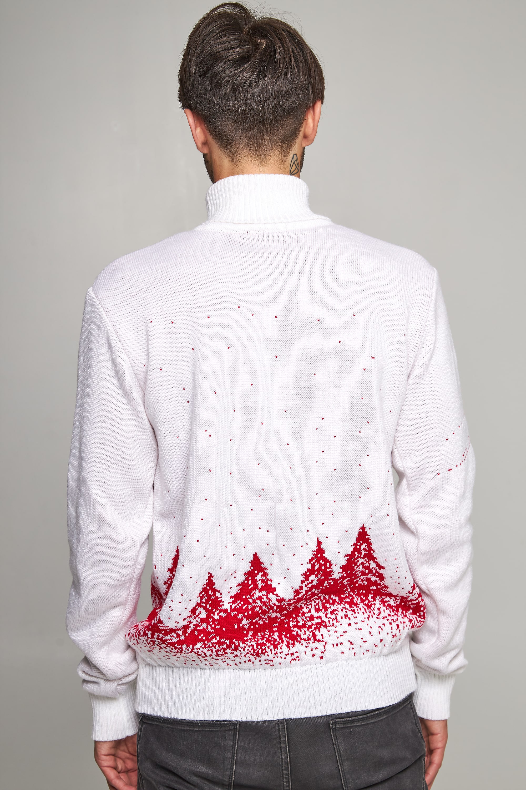New Year's knitted sweater with deer 9 | S