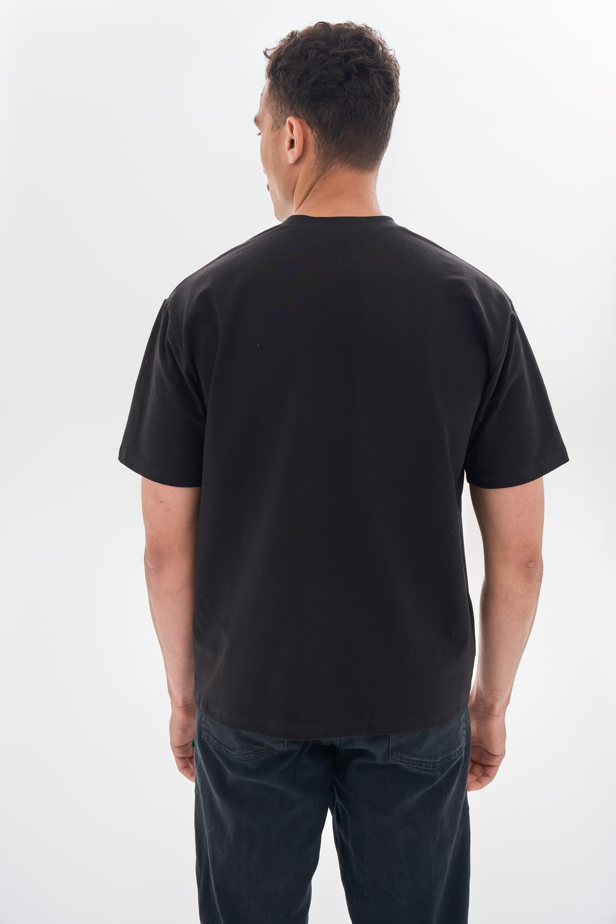 Men's embroidered black T-shirt Buda | XS-S