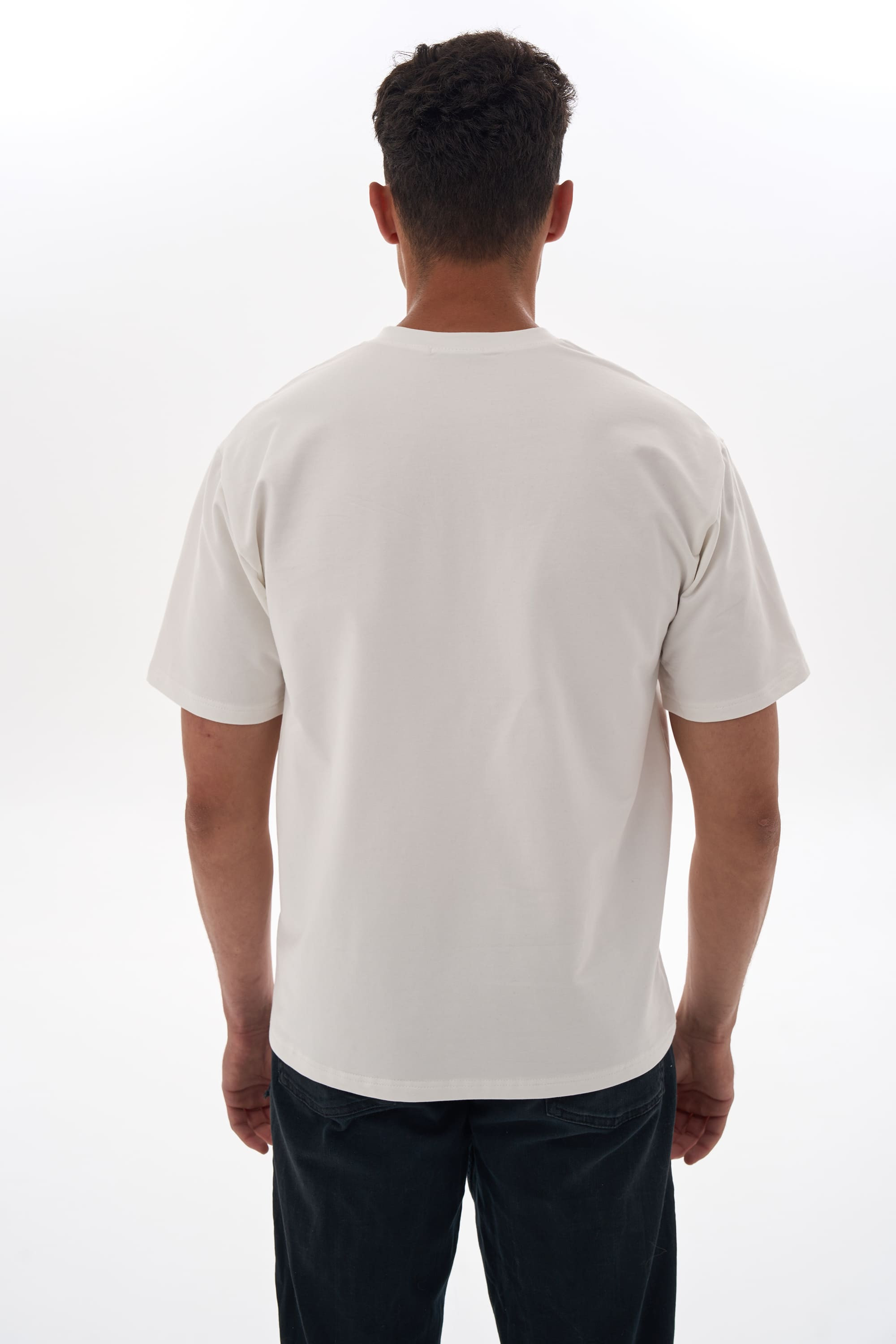 Men's embroidered white T-shirt Buda | XS-S
