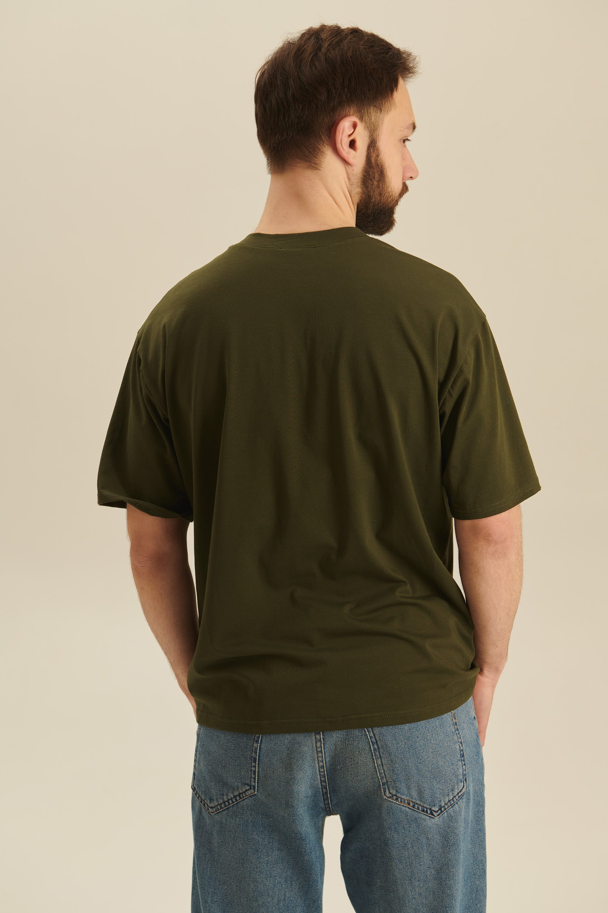Men's embroidered T-shirt with the coat of arms of Ukraine