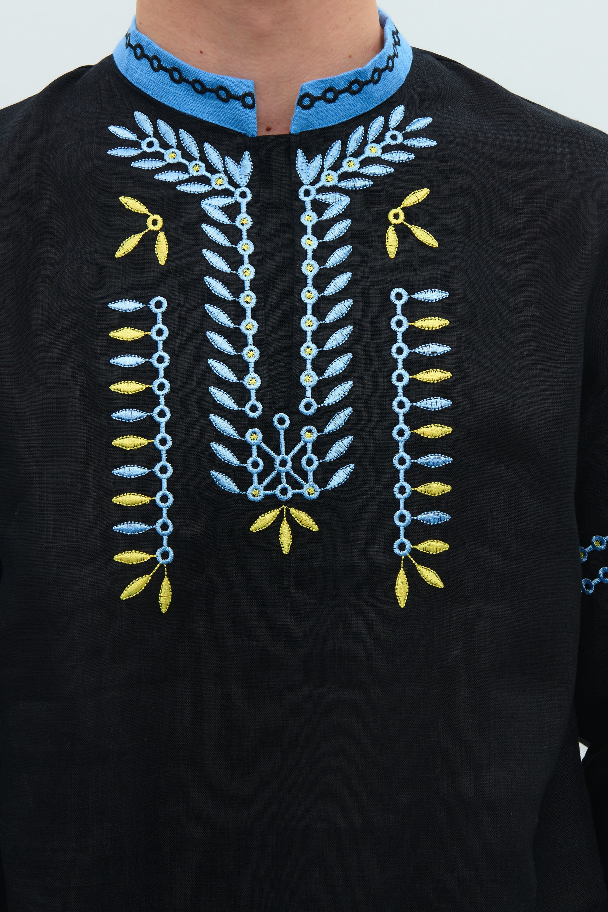Men's embroidered linen shirt Rye | S | 46
