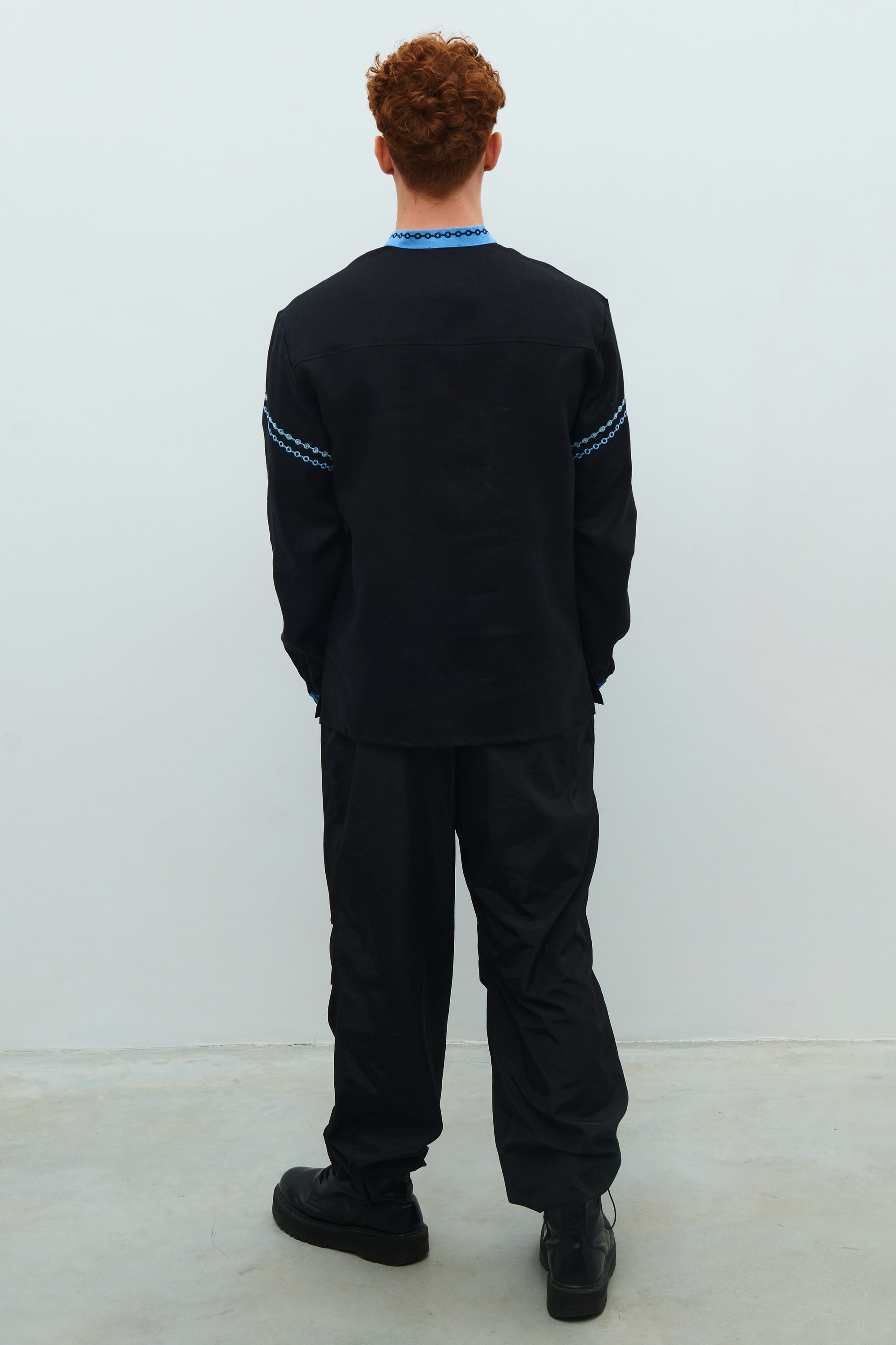 Men's embroidered linen shirt Rye | S | 46