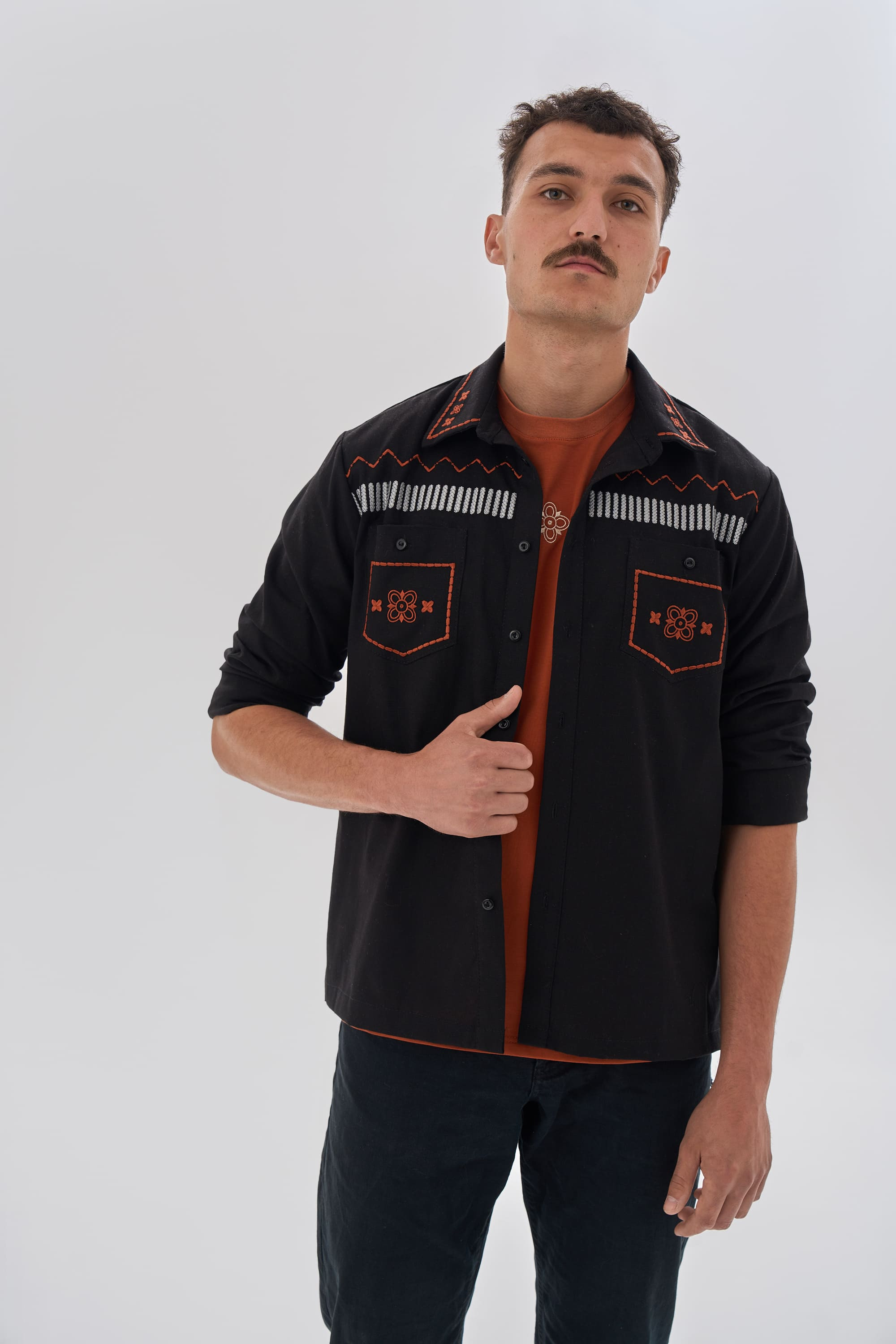Men's embroidered shirt Dereviy 2 | XS | 44