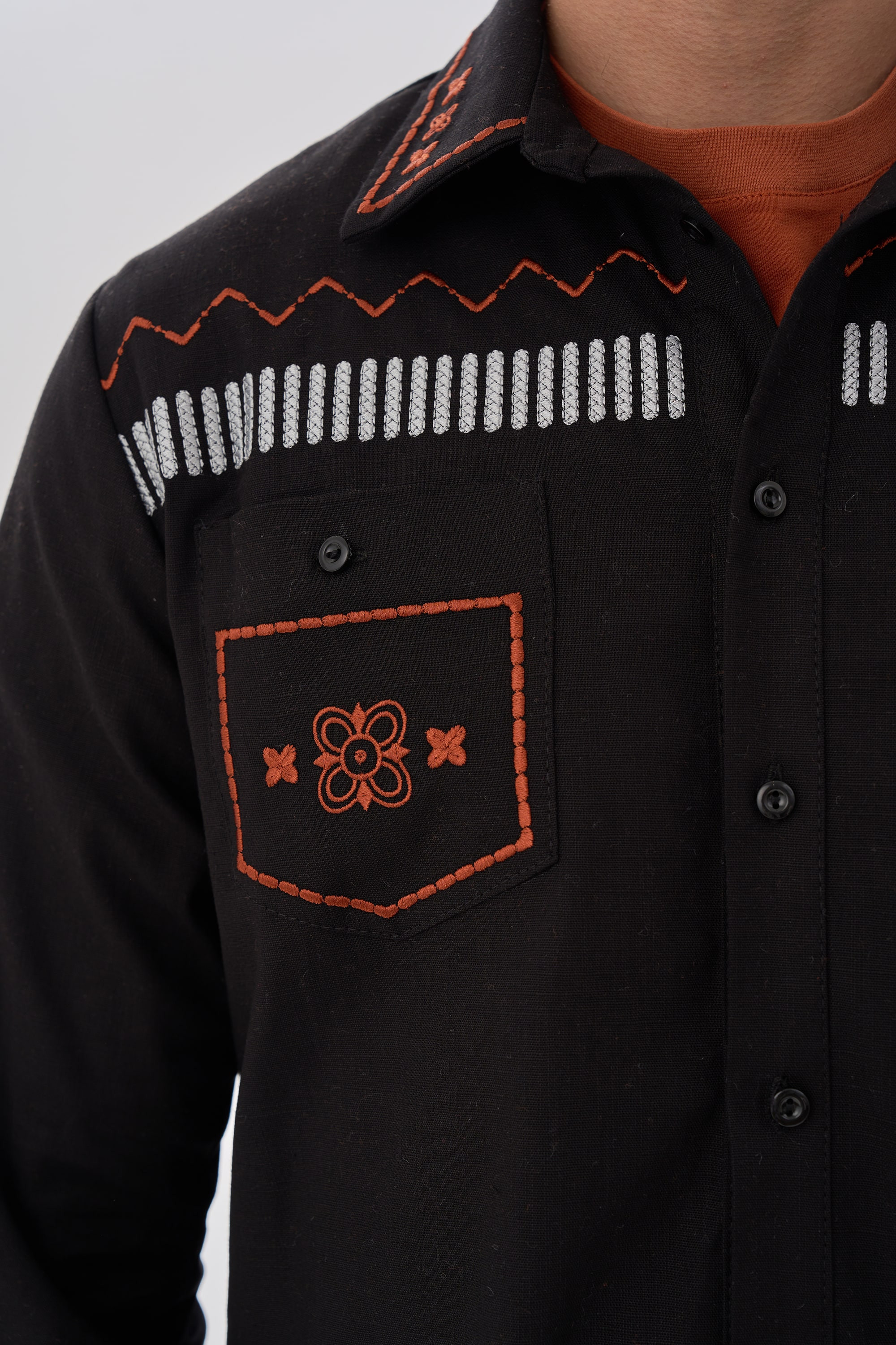 Men's embroidered shirt Dereviy 2 | XS | 44
