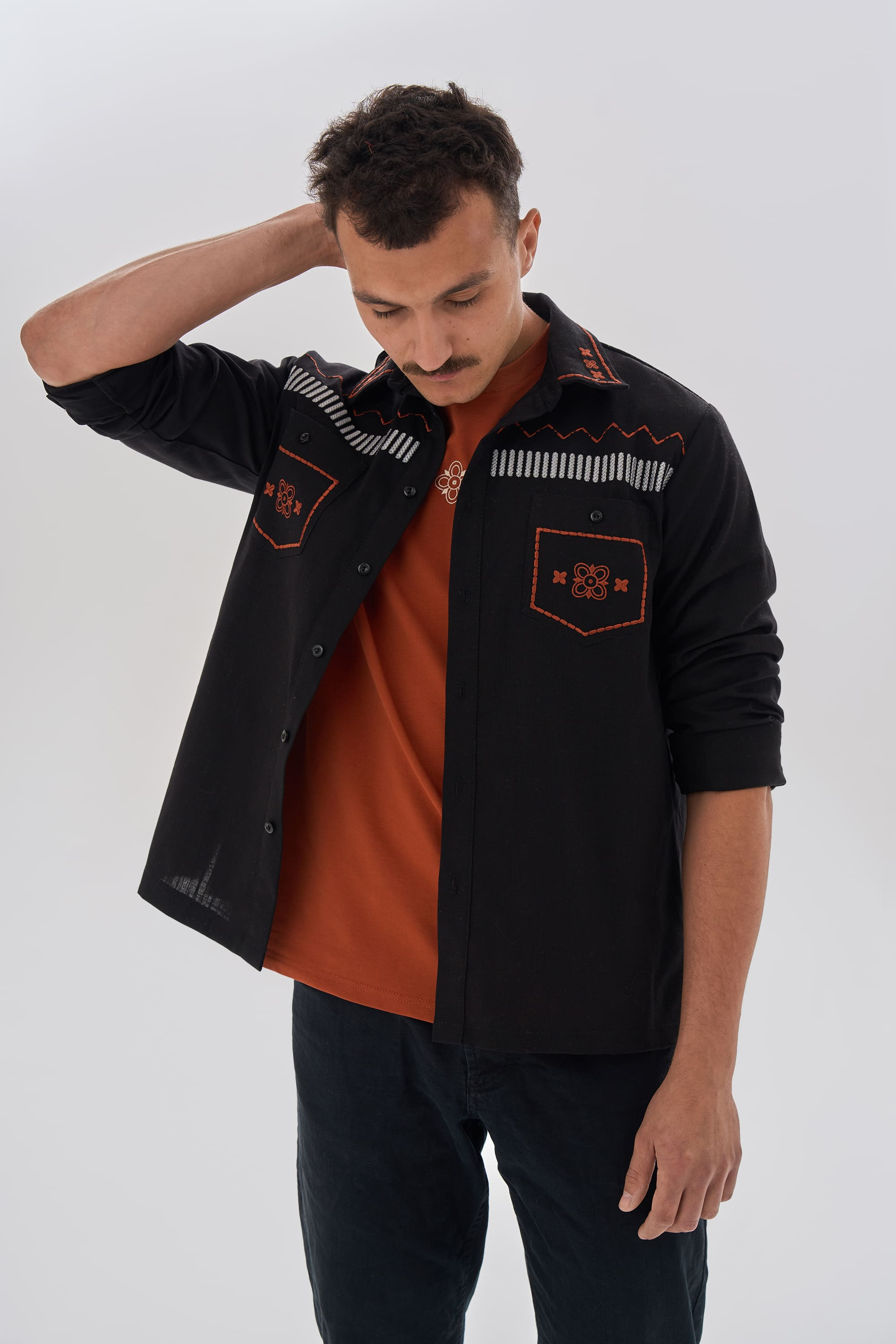 Men's embroidered shirt Dereviy 2 | XS | 44