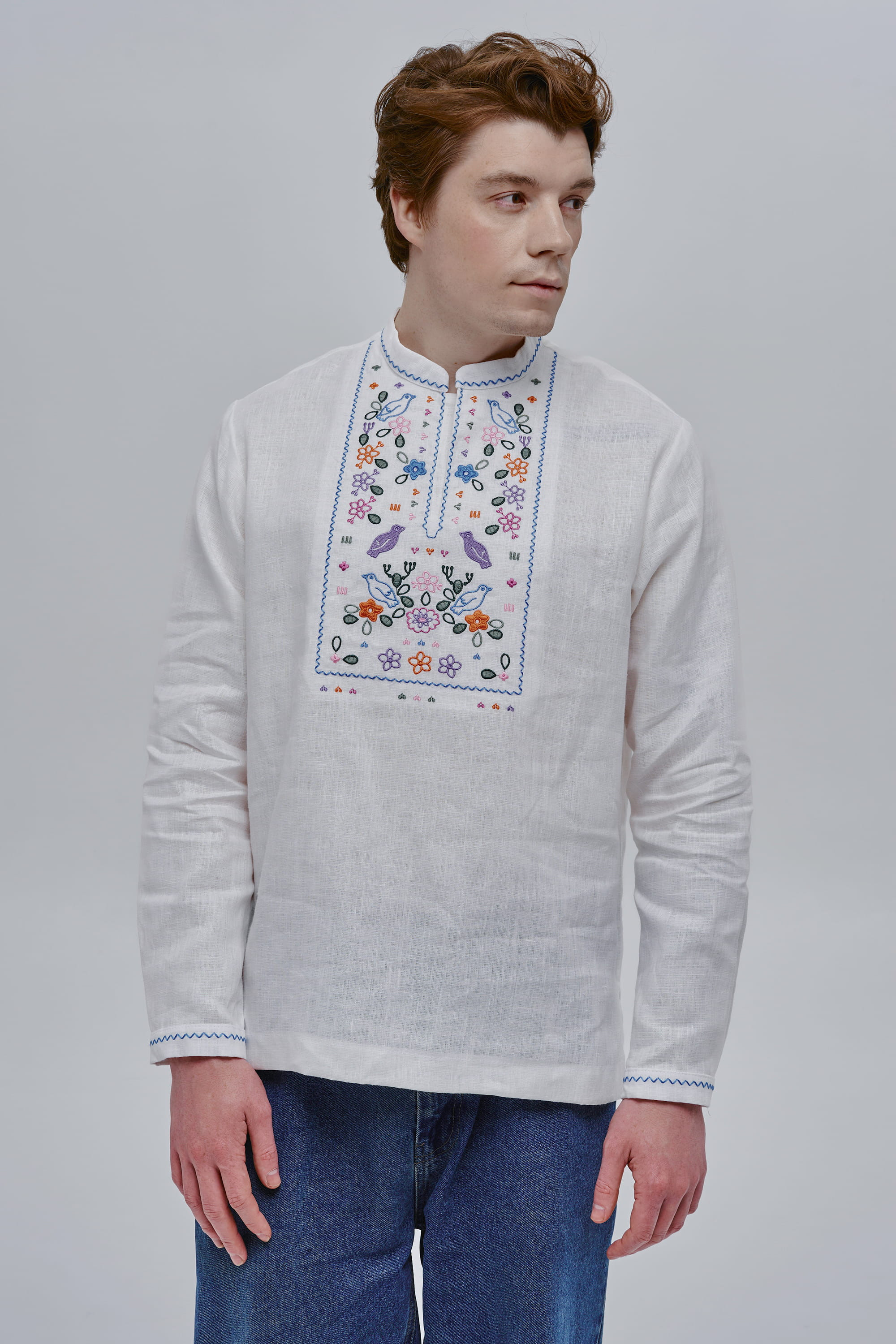 White Guli-Guli Embroidered Shirt and Dress Set