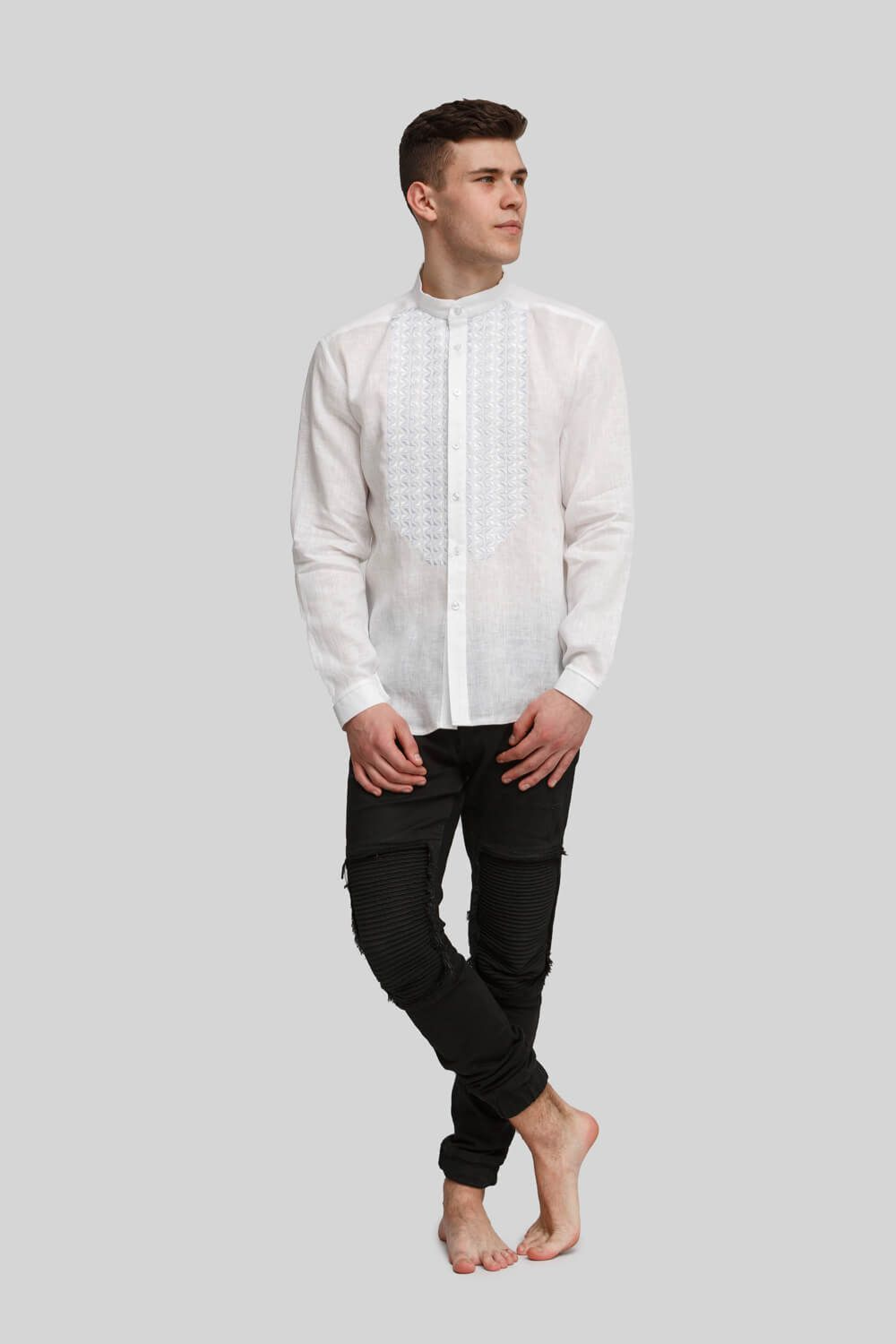 Чоловіча вишита сорочка вишиванка White 2