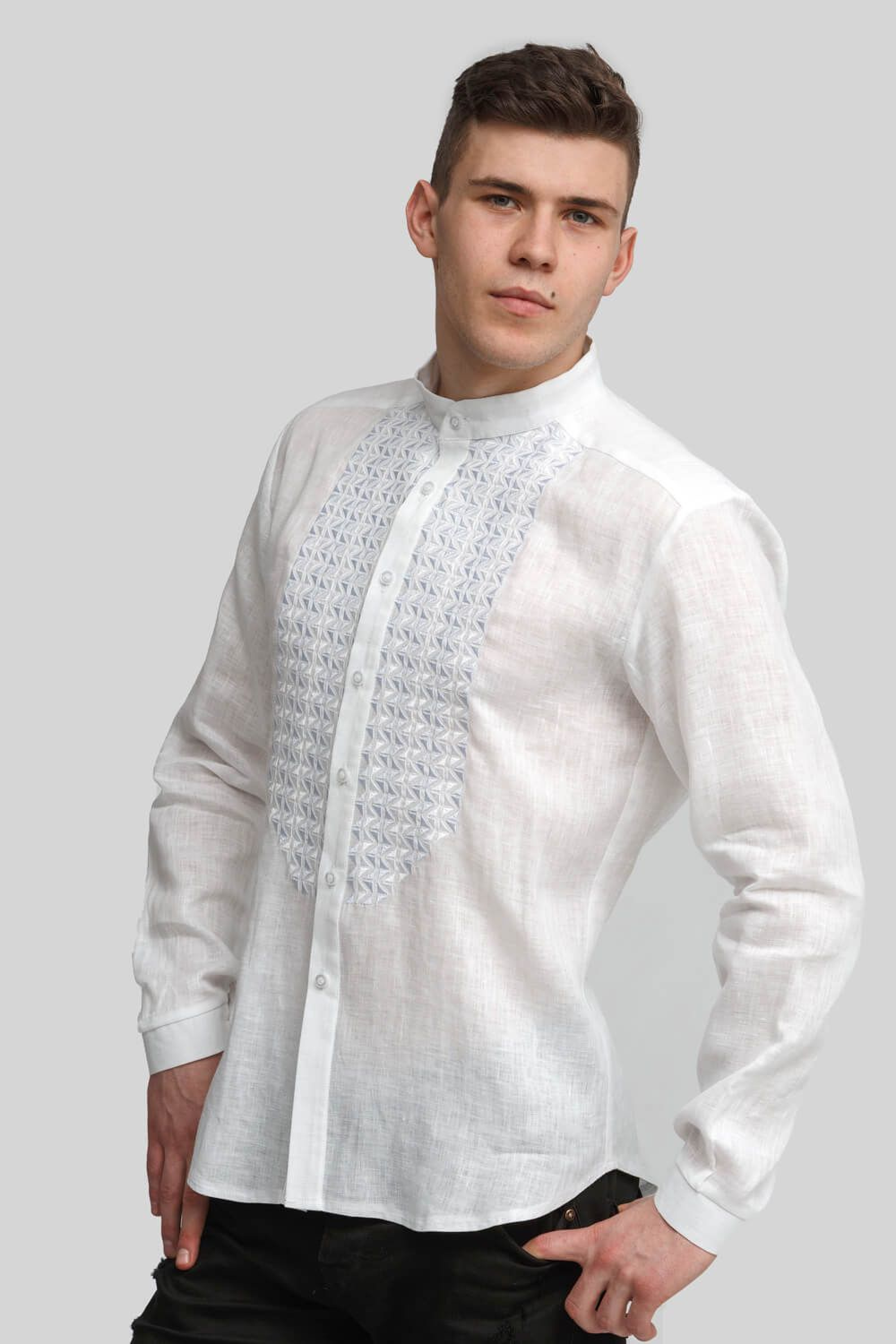 Чоловіча вишита сорочка вишиванка White 2