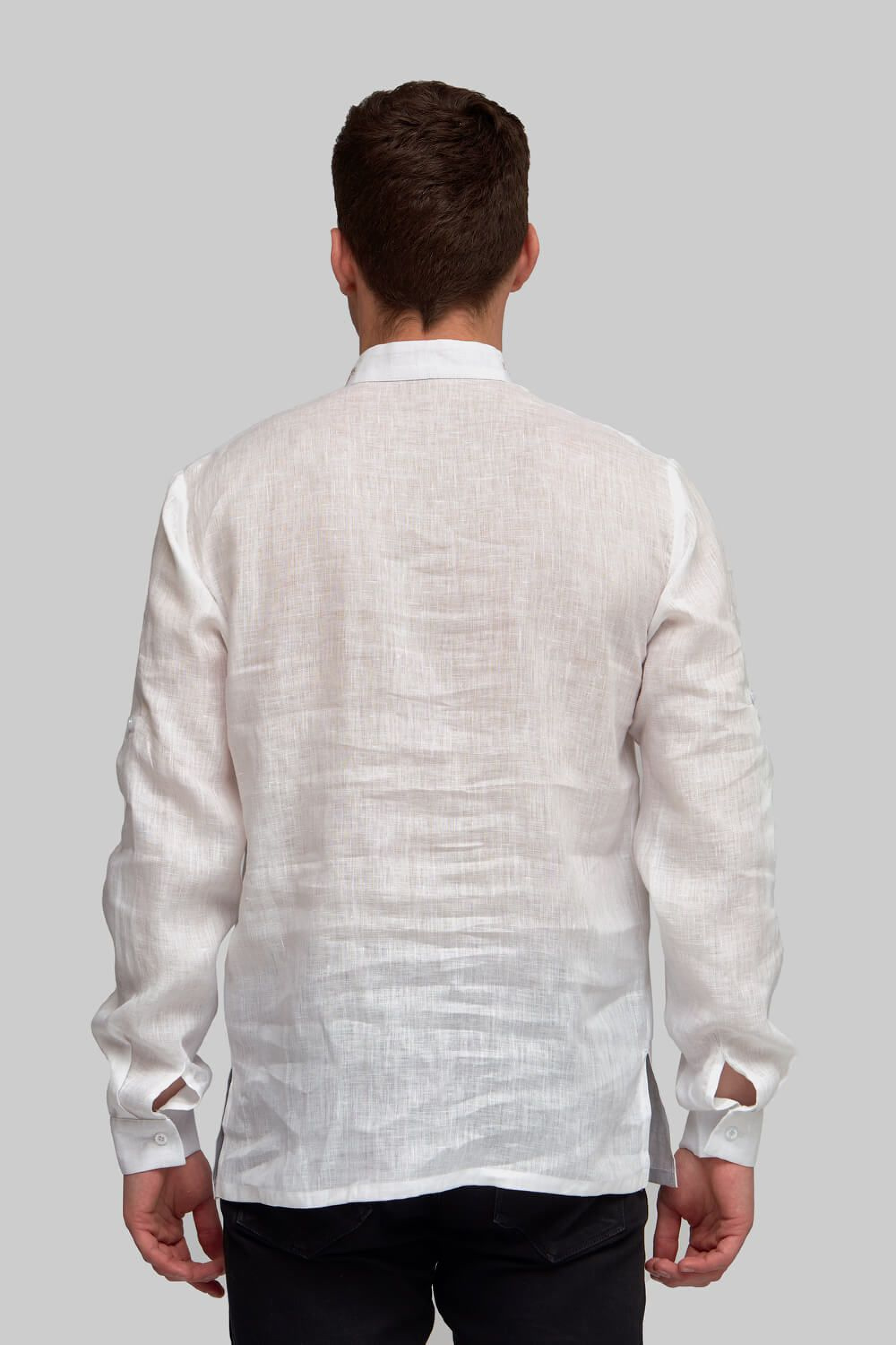 Men's embroidered shirt of embroidery White 6 | XS | 44
