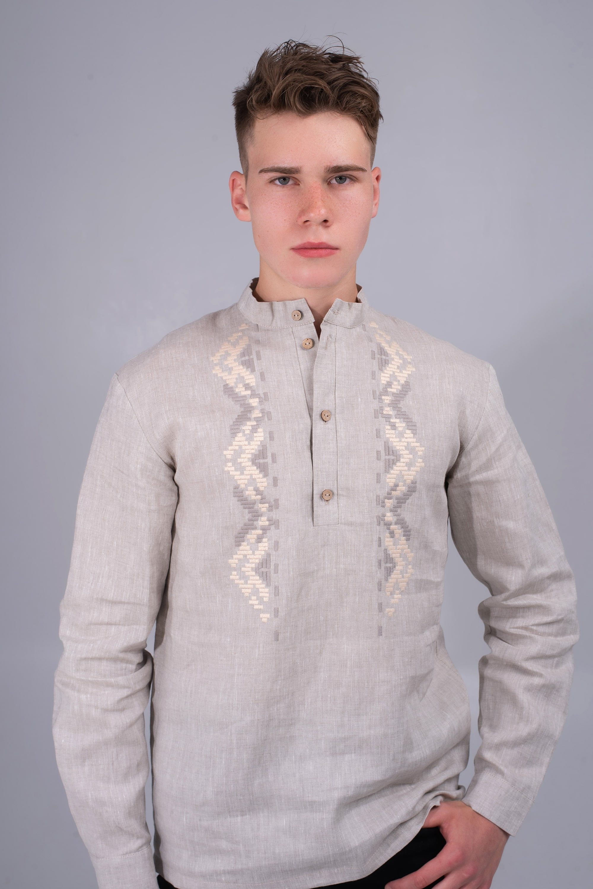 Чоловіча вишита сорочка NATURAL | XXL | 54