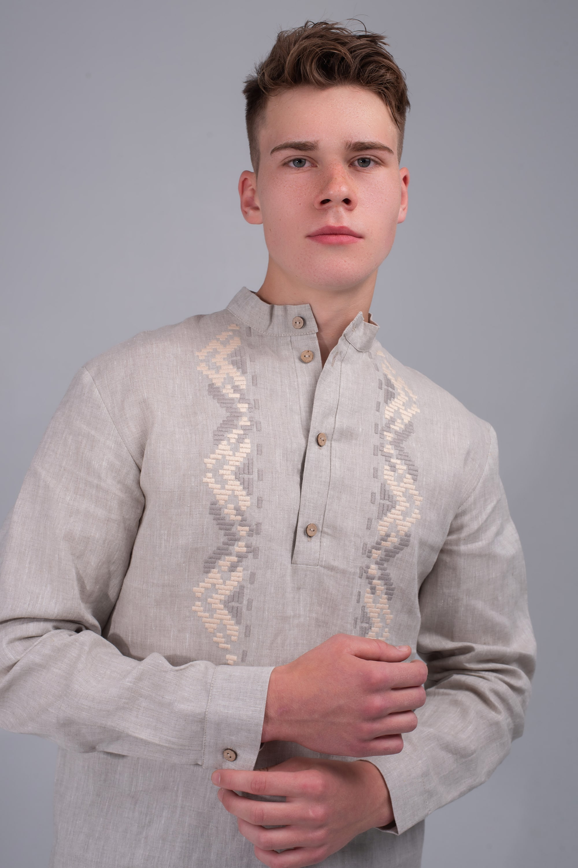 Чоловіча вишита сорочка NATURAL | XXL | 54