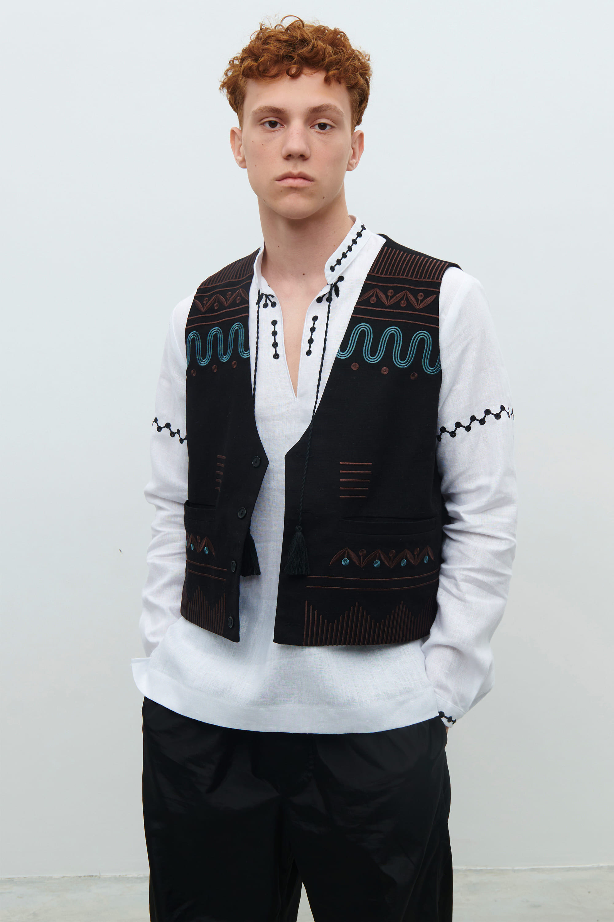 Men’s shirt set with the Branches waistcoat