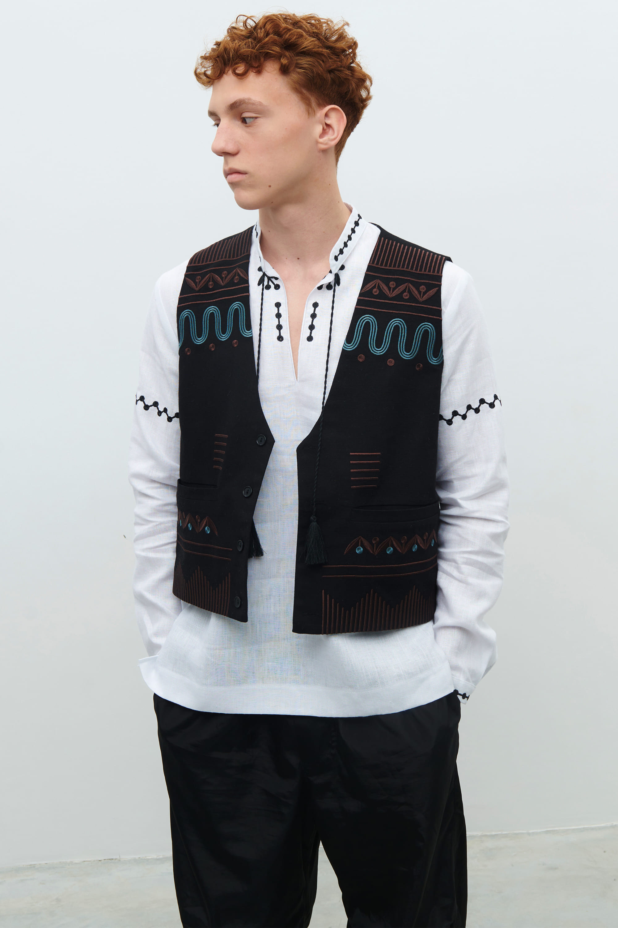 Men’s shirt set with the Branches waistcoat