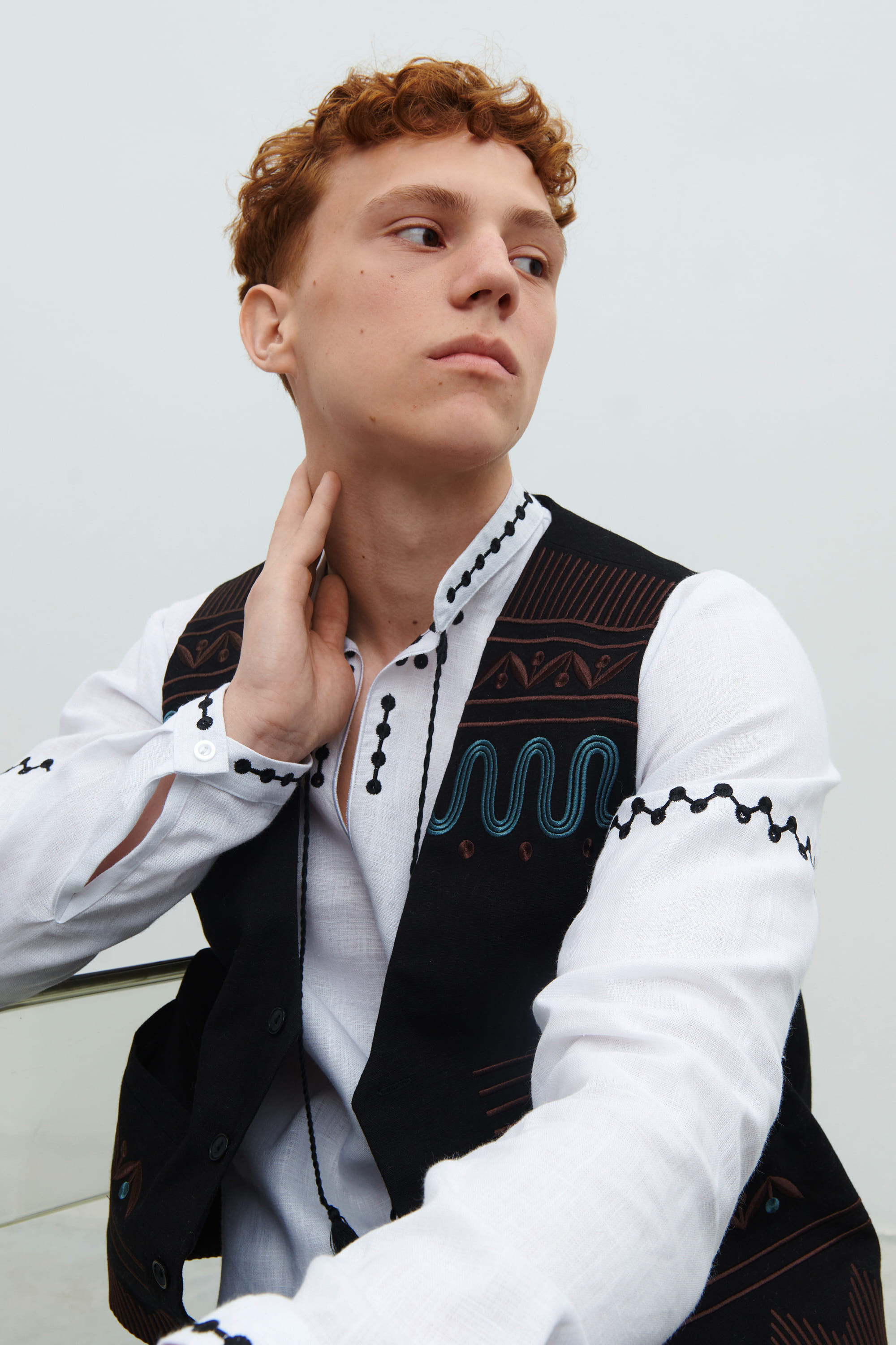 Men’s shirt set with the Branches waistcoat