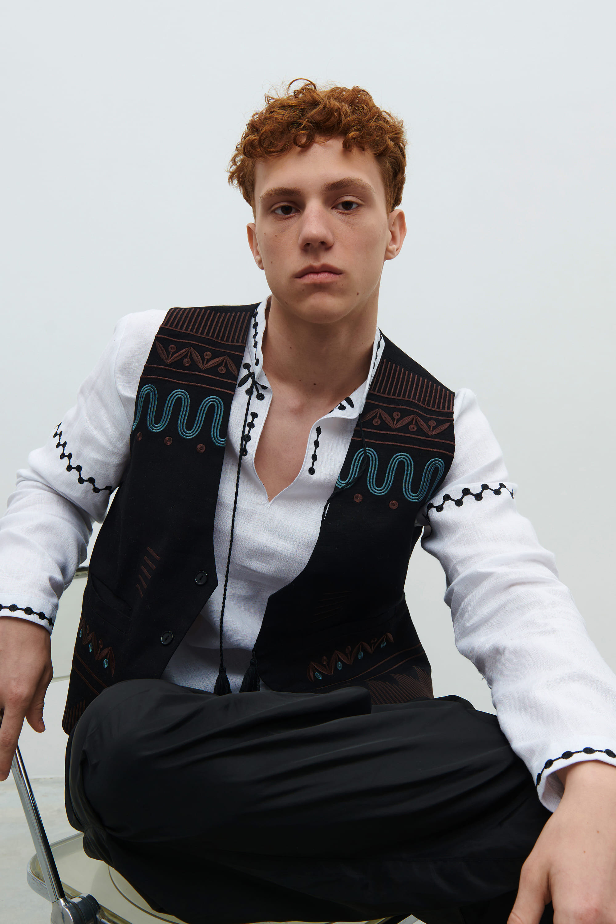 Men’s shirt set with the Branches waistcoat