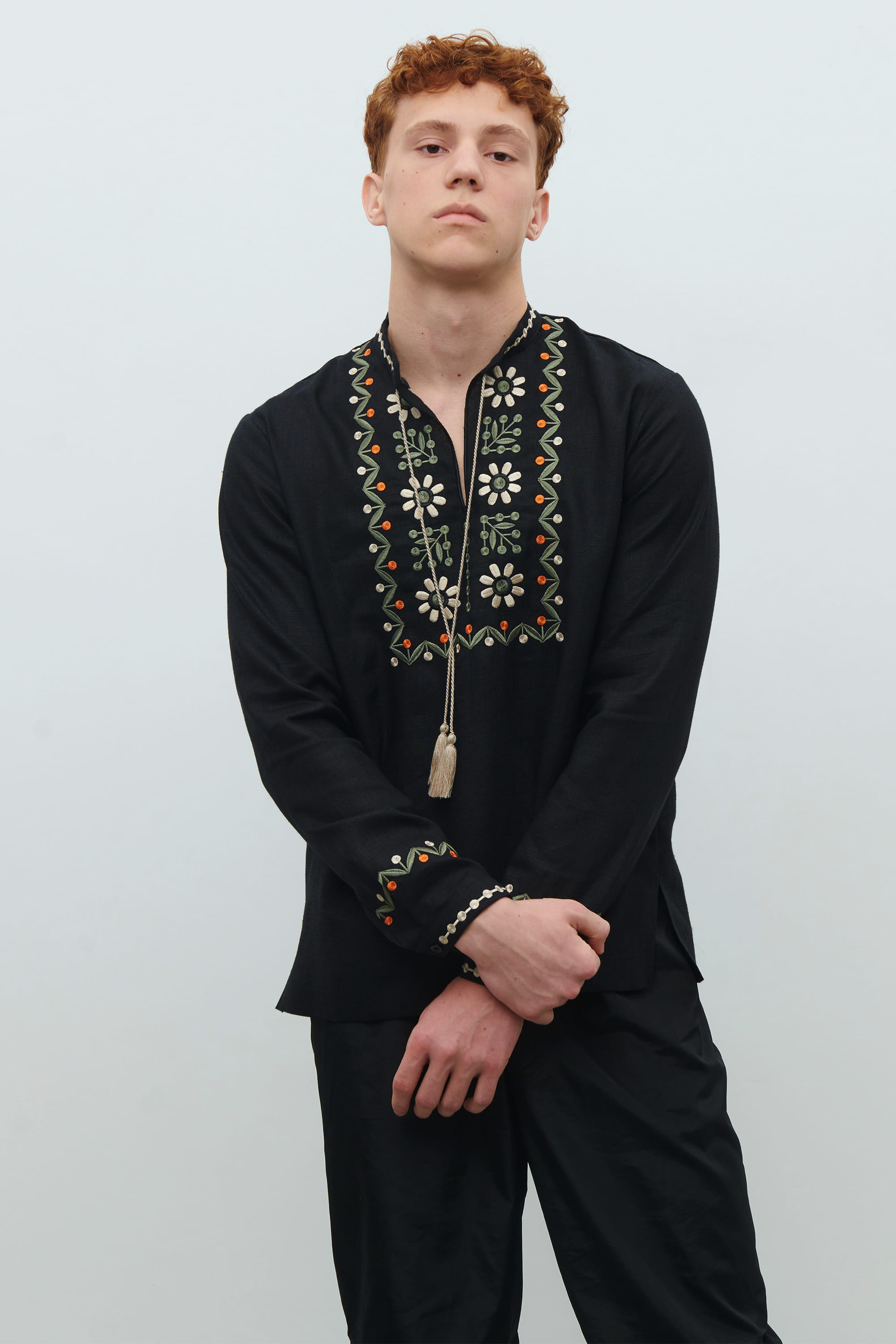 Men's embroidered shirt Rozkvit by Maria Prymachenko | XS | 44