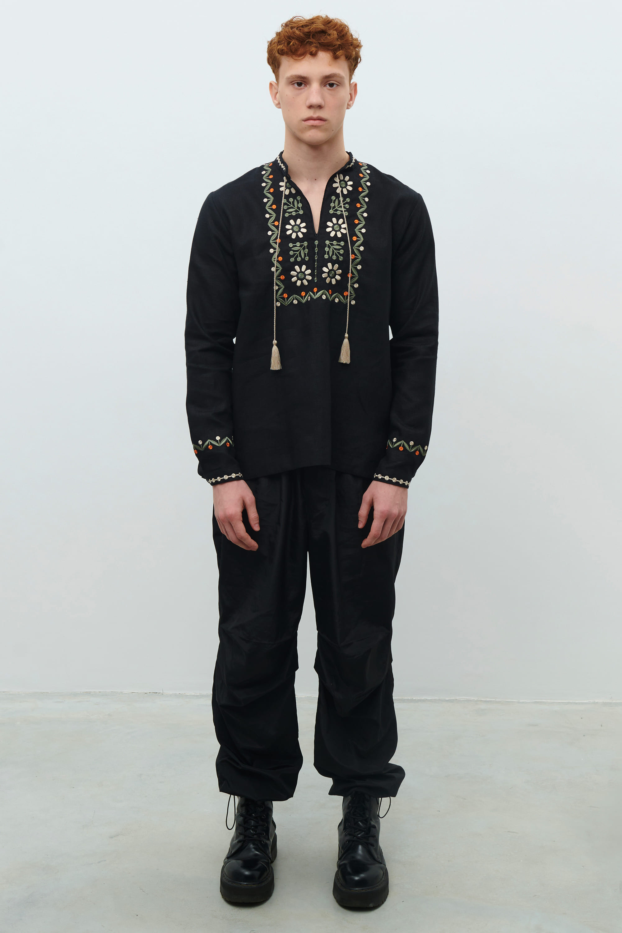 Men's embroidered shirt Rozkvit by Maria Prymachenko | XS | 44