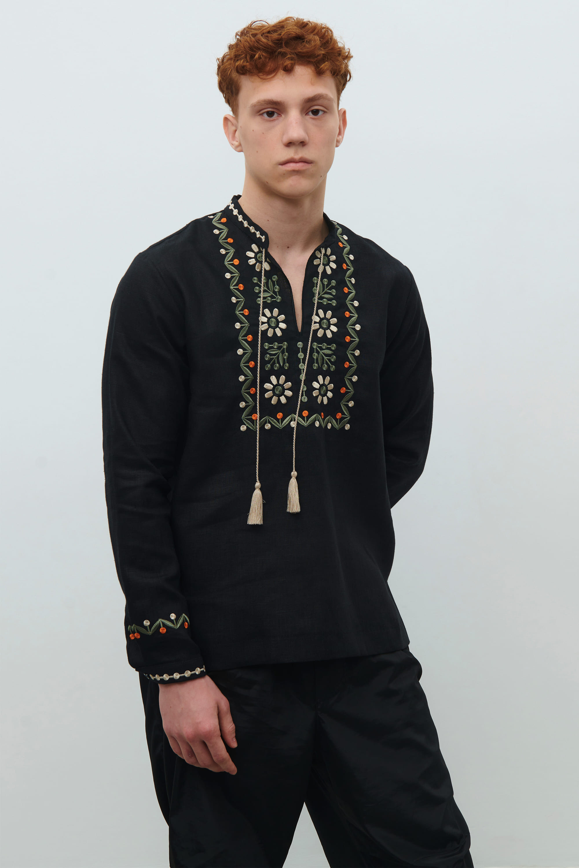 Men's embroidered shirt Rozkvit by Maria Prymachenko | XS | 44