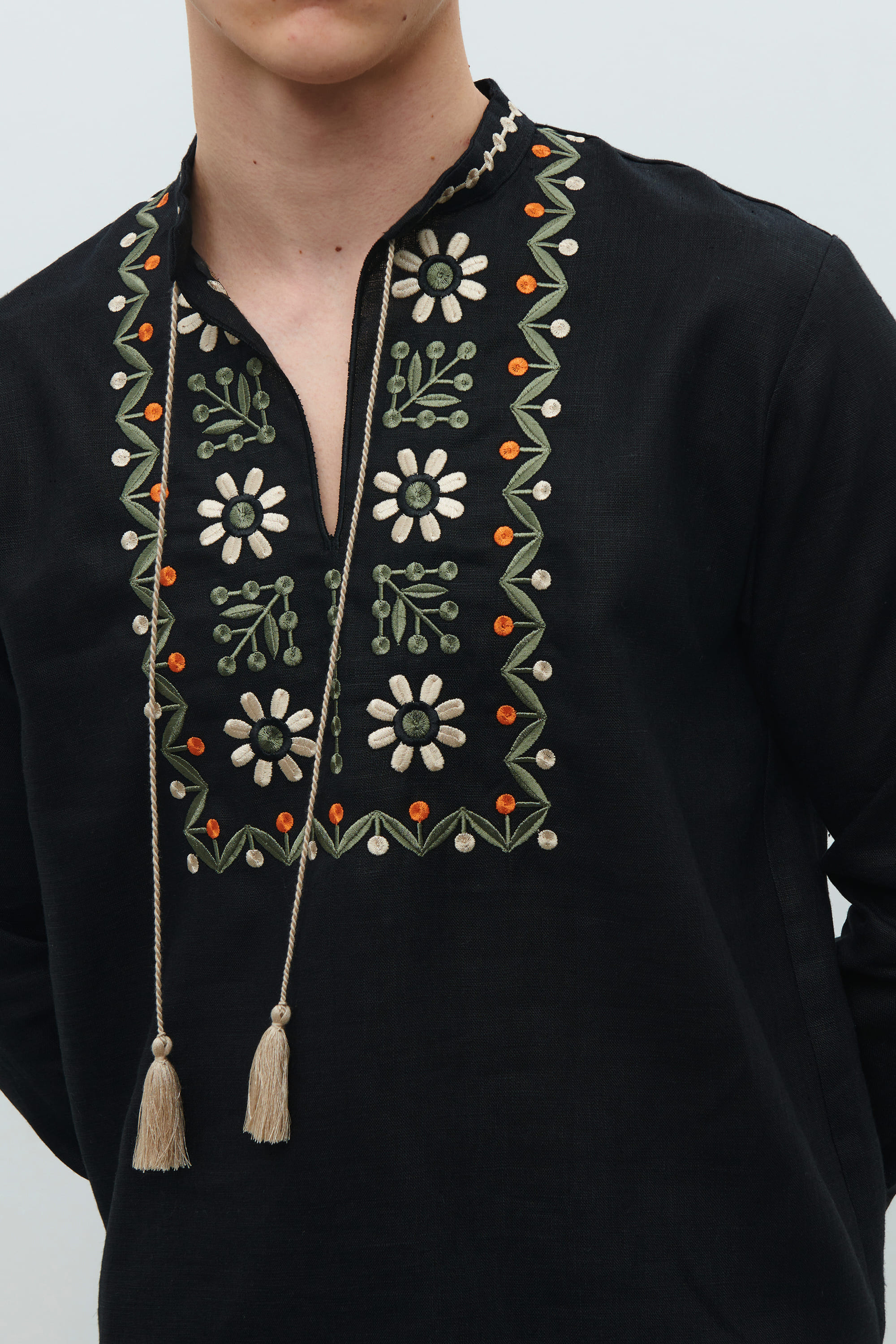 Men's embroidered shirt Rozkvit by Maria Prymachenko | XS | 44