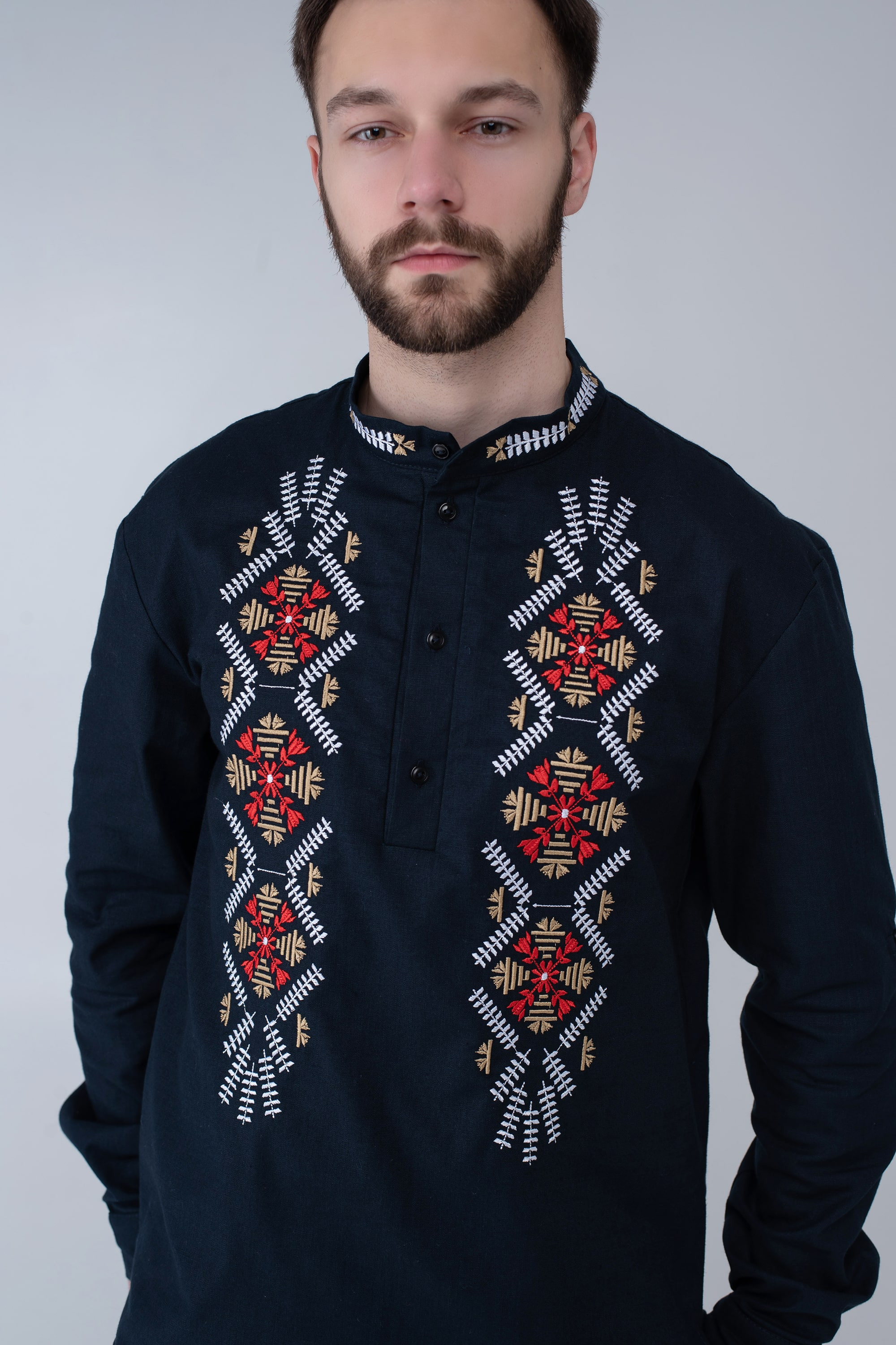 Men's embroidered shirt Navy Blue 7 | S | 46